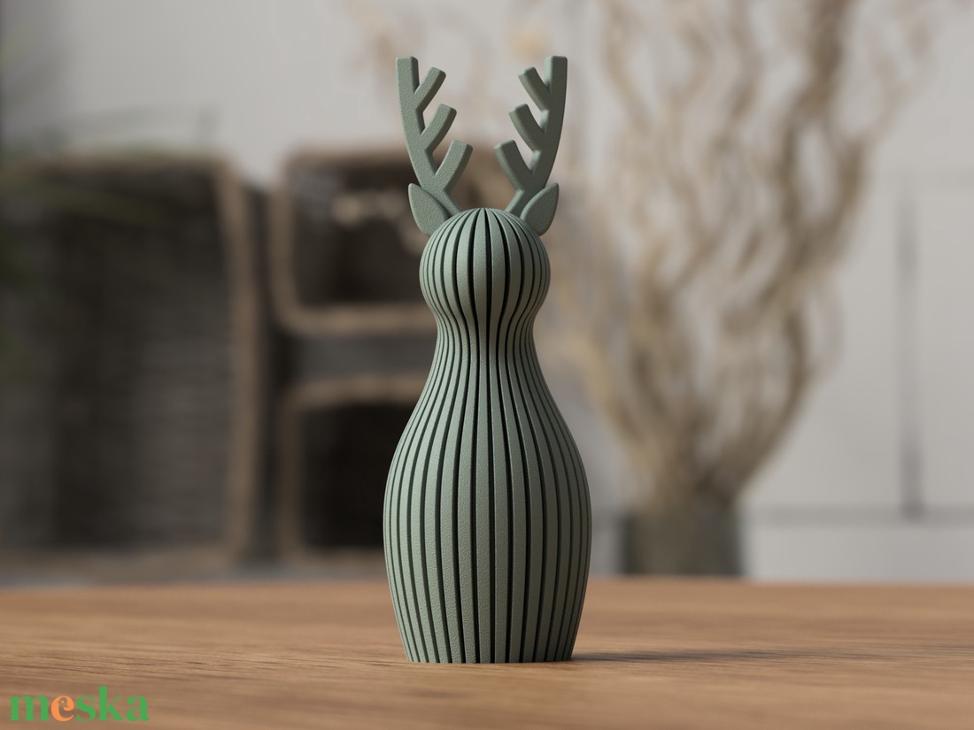 3D rénszarvas hosszú agancssal - karácsony - karácsonyi lakásdekoráció - karácsonyi lakásdíszek - Meska.hu