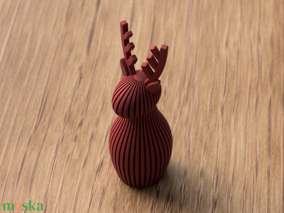 3D rénszarvas hosszú agancssal - karácsony - karácsonyi lakásdekoráció - karácsonyi lakásdíszek - Meska.hu