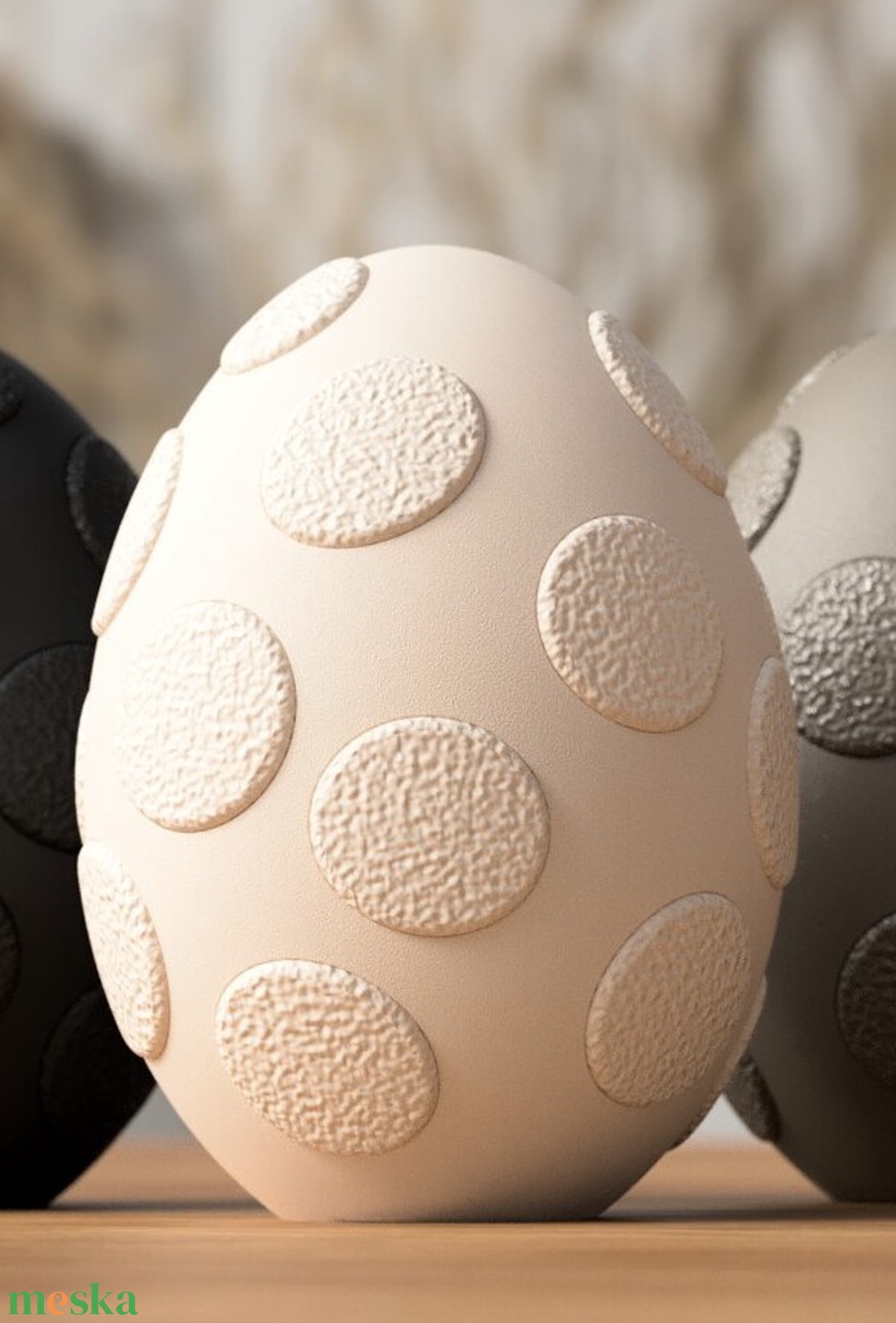 3D húsvéti tojás pöttyös - otthon & életmód - dekoráció - húsvéti asztaldíszek - Meska.hu