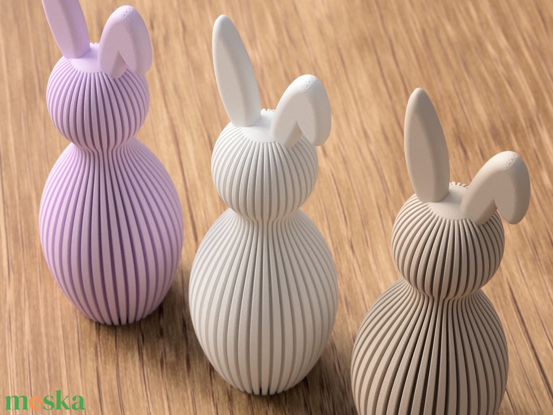 3D húsvéti nyuszi lógó füllel - otthon & életmód - dekoráció - húsvéti asztaldíszek - Meska.hu