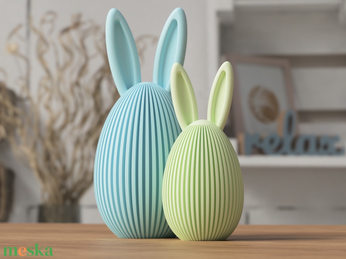 3D húsvéti tojás nyuszifüllel - otthon & életmód - dekoráció - húsvéti asztaldíszek - Meska.hu