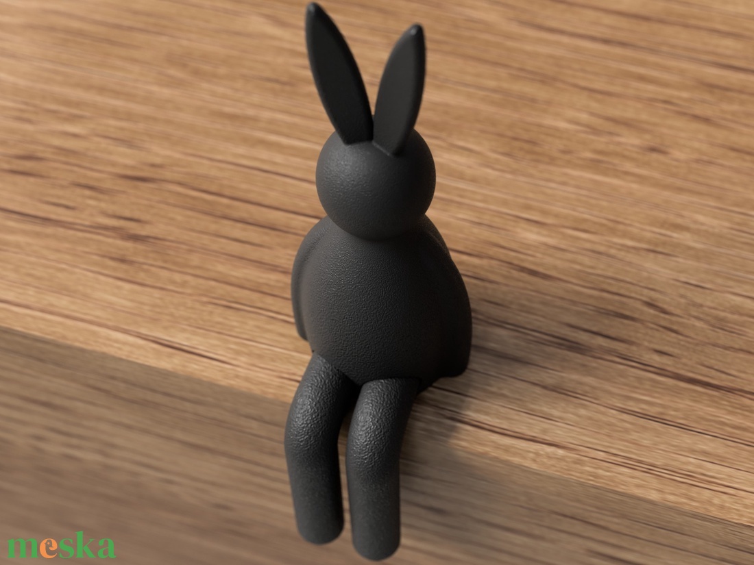 3D húsvéti ülő nyúl - ünnepi díszek, dekorációk - húsvéti díszek és dekorációk - húsvéti asztaldíszek - Meska.hu