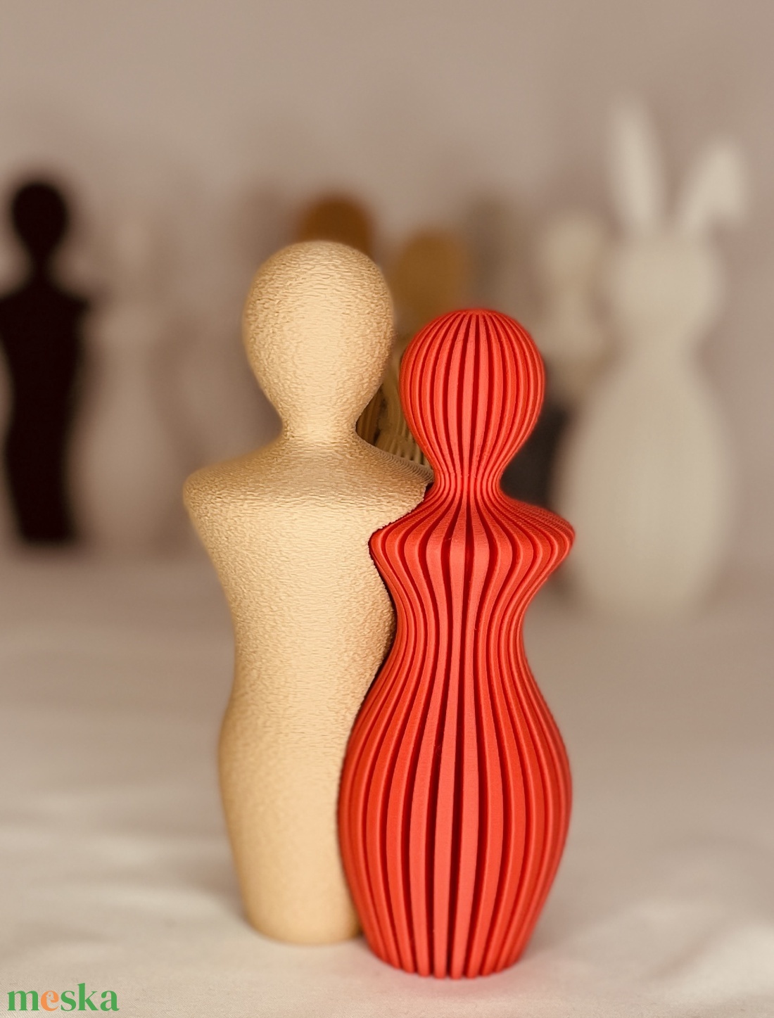 3D férfi-nő szobor nagy méret - otthon & életmód - dekoráció - asztal és polc dekoráció - asztaldísz - Meska.hu