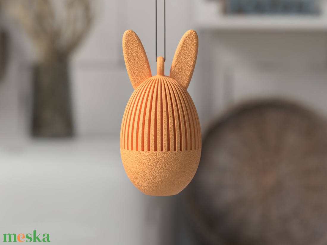 3D nyuszifüles tojás - ünnepi díszek, dekorációk - húsvéti díszek és dekorációk - húsvéti asztaldíszek - Meska.hu
