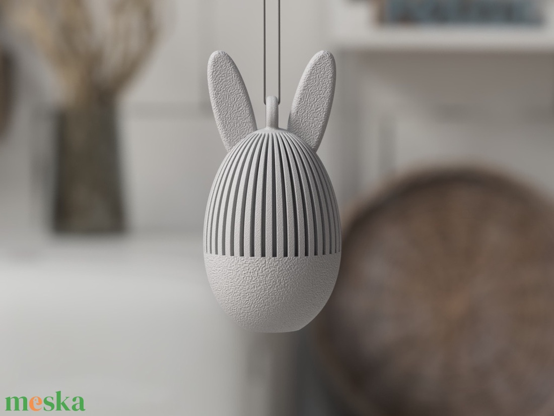 3D nyuszifüles tojás - ünnepi díszek, dekorációk - húsvéti díszek és dekorációk - húsvéti asztaldíszek - Meska.hu