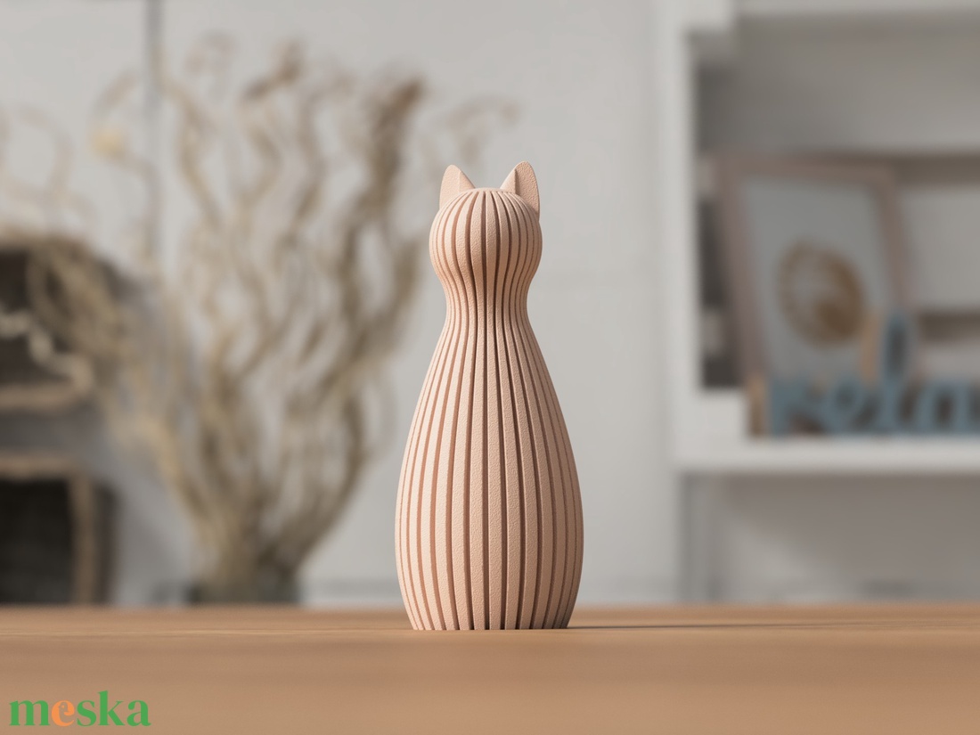 3D cica - otthon & életmód - dekoráció - asztal és polc dekoráció - asztaldísz - Meska.hu