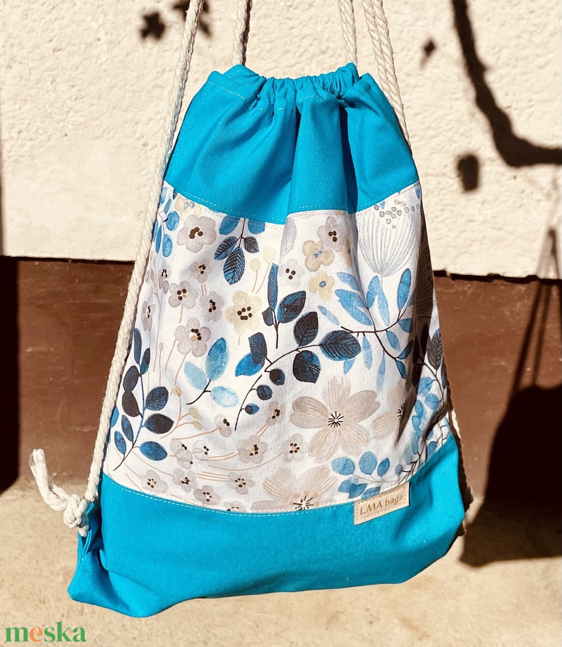 Mintás hátizsák/gymbag keskeny fazon - táska & tok - hátizsák - tornazsák, gymbag - Meska.hu