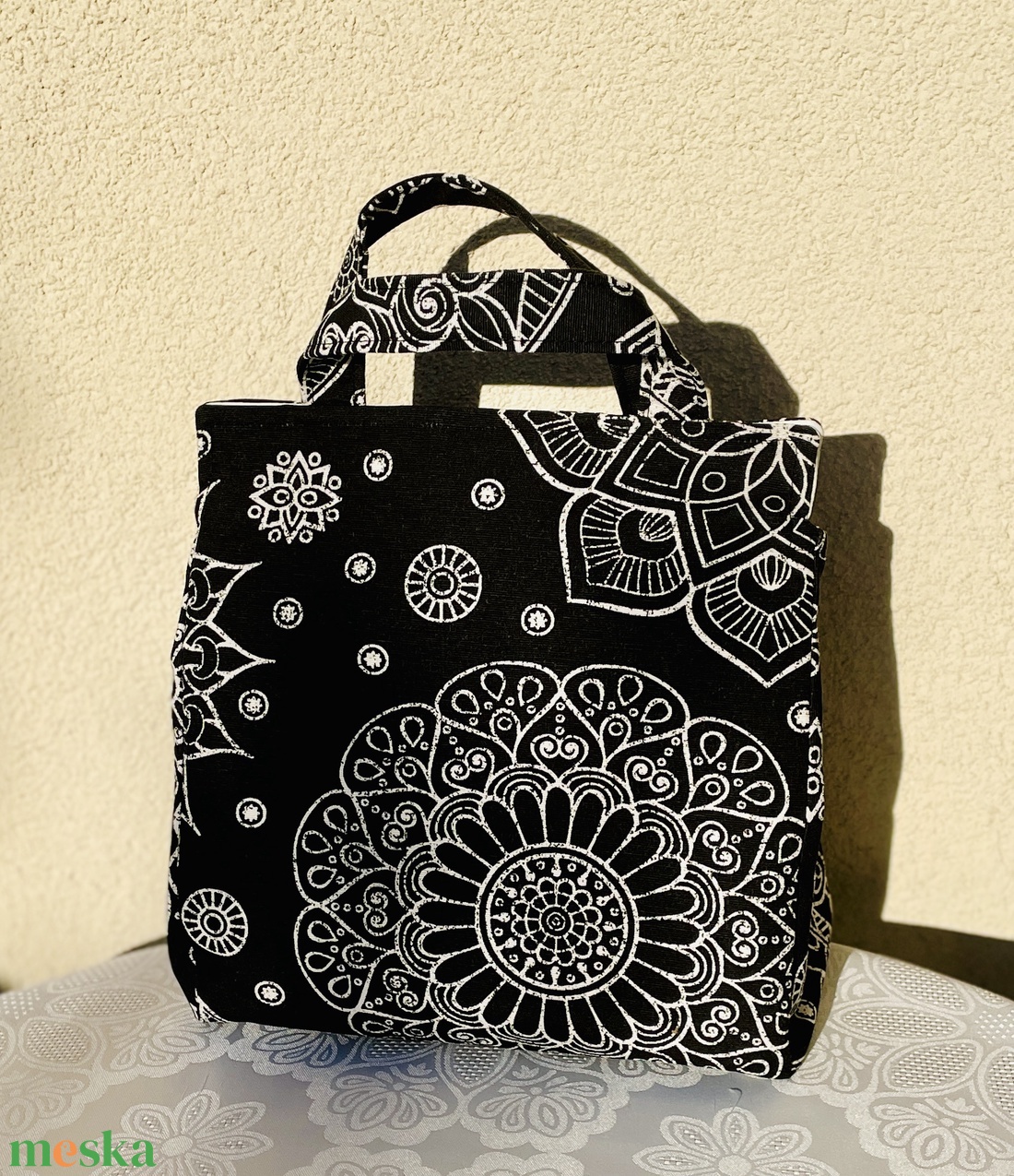 Mintás ételtartó táska - táska & tok - uzsonna- & ebéd tartó - ebéd tasak, doboz - Meska.hu