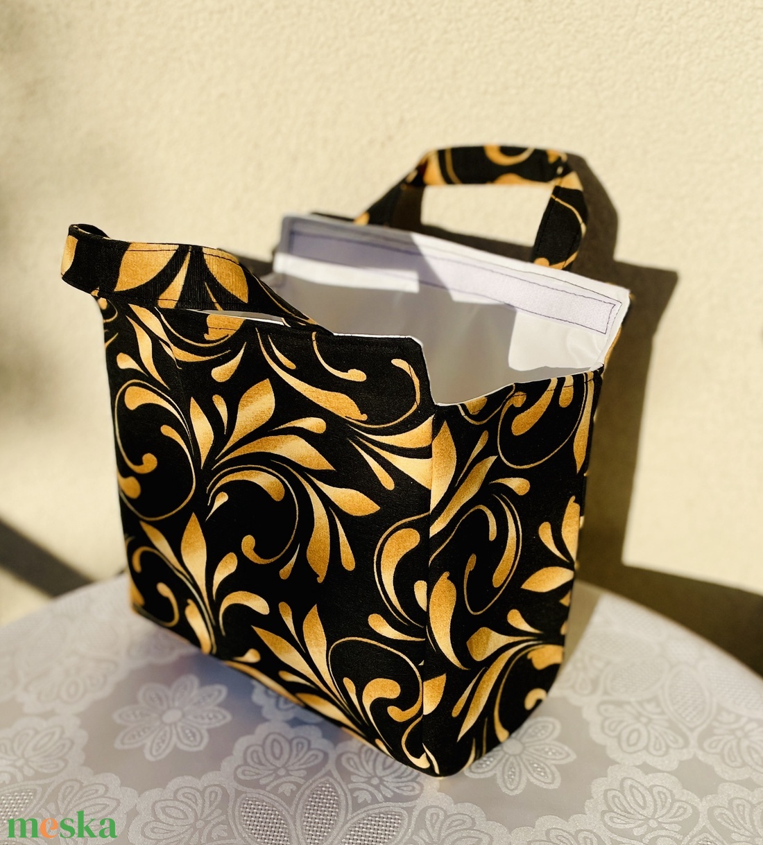 Mintás ételtartó táska - táska & tok - uzsonna- & ebéd tartó - ebéd tasak, doboz - Meska.hu