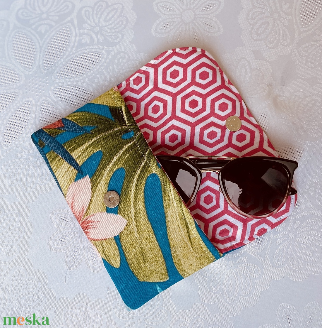 Vászon szemüvegtok mintás  - táska & tok - pénztárca & más tok - szemüvegtok - Meska.hu