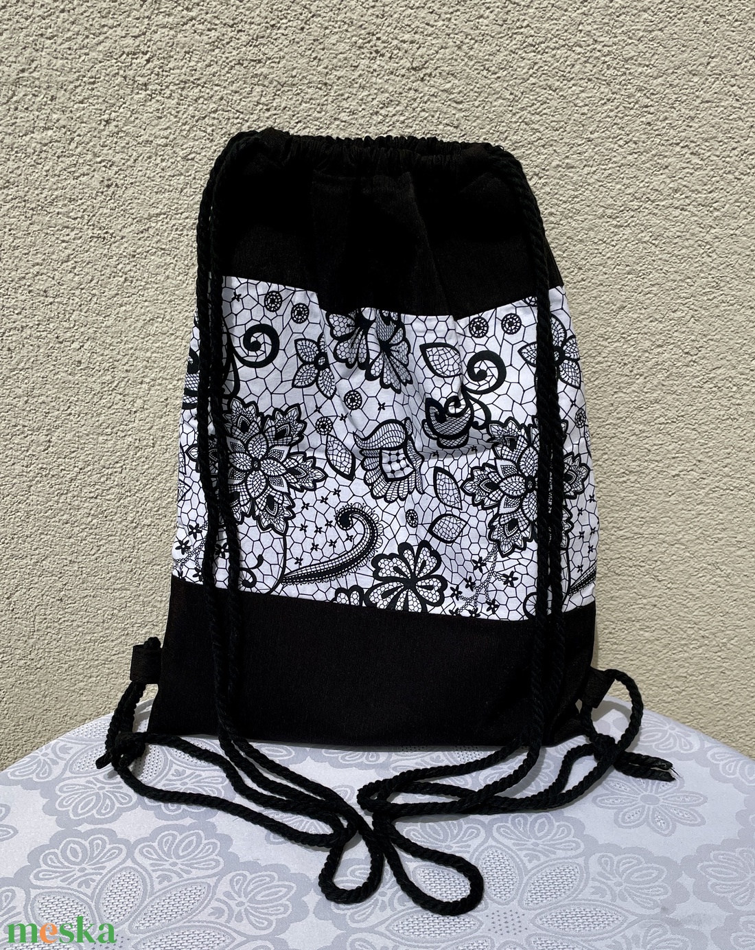 Mintás hátizsák/gymbag - táska & tok - hátizsák - tornazsák, gymbag - Meska.hu