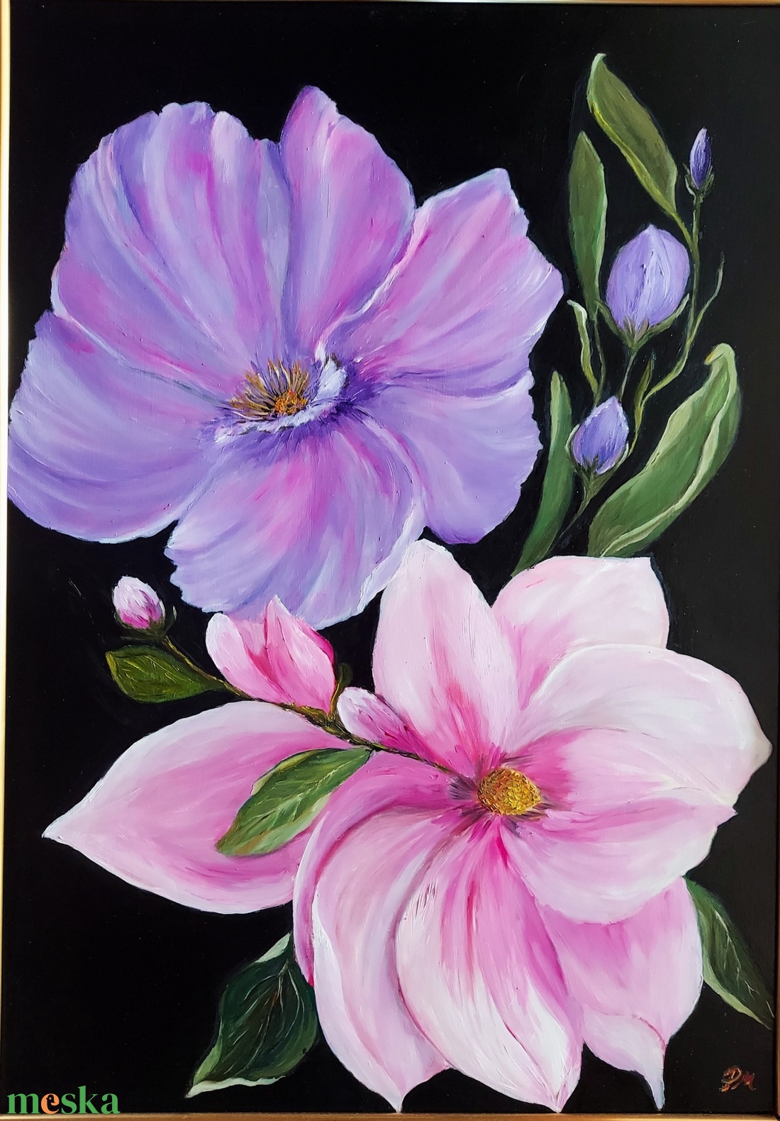 Virágcsendélet - művészet - festmény - olajfestmény - Meska.hu