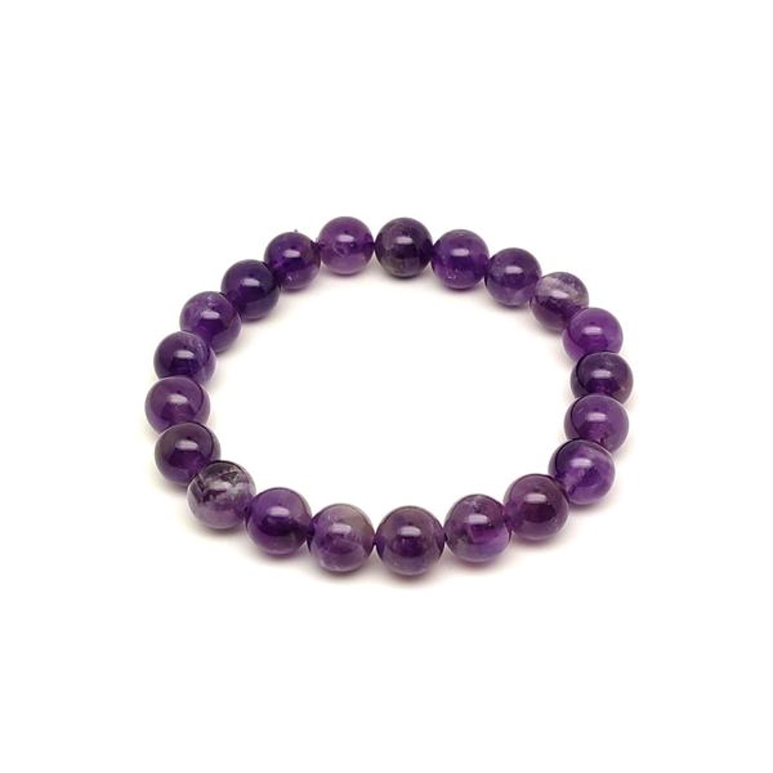 Ametiszt golyó karkötő 9-10 mm - ékszer - karkötő - ásványkarkötő - Meska.hu