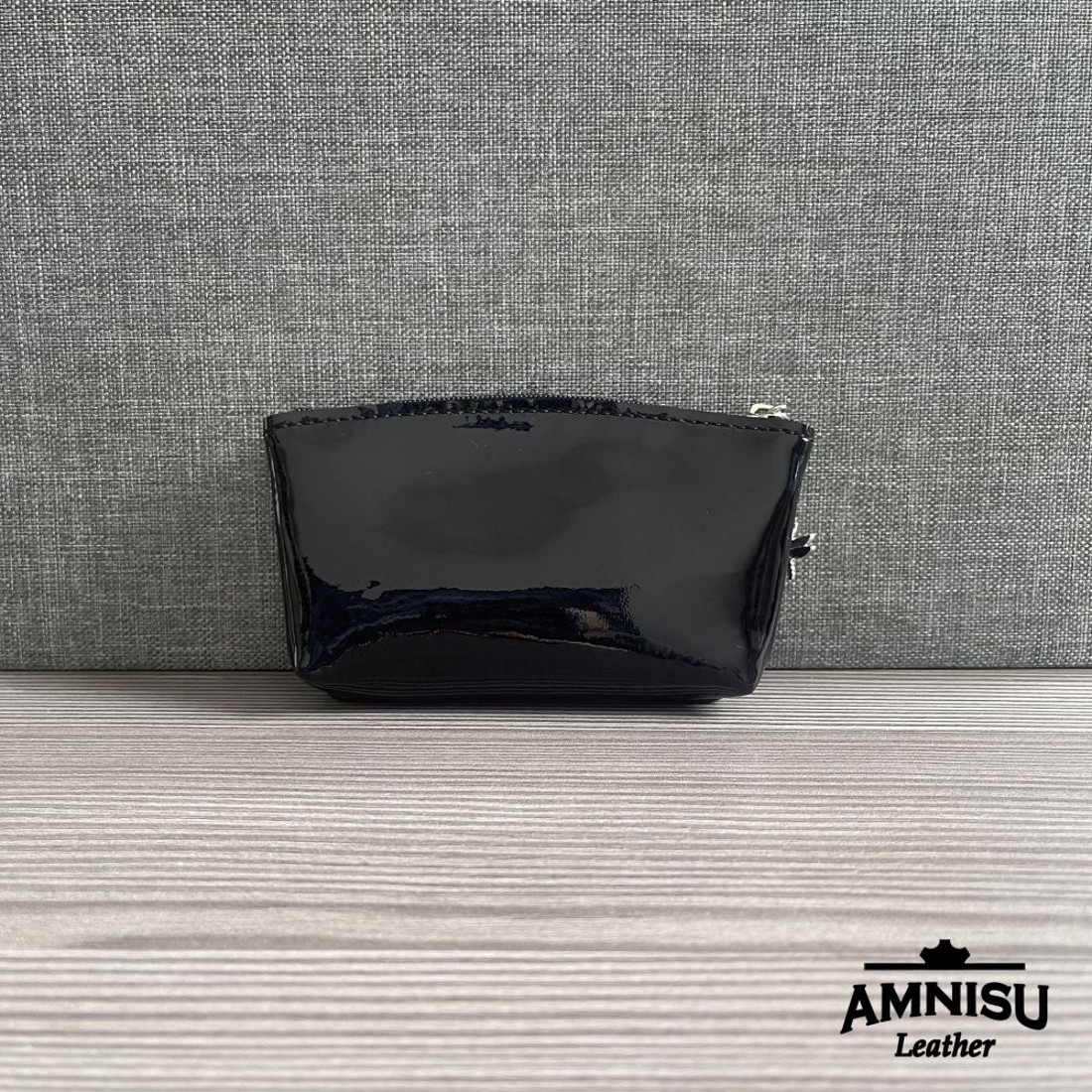 Fekete lakk - rosegold kettő cipzáras kulcstartó B8002 - táska & tok - kulcstartó & táskadísz - kulcstartó - Meska.hu