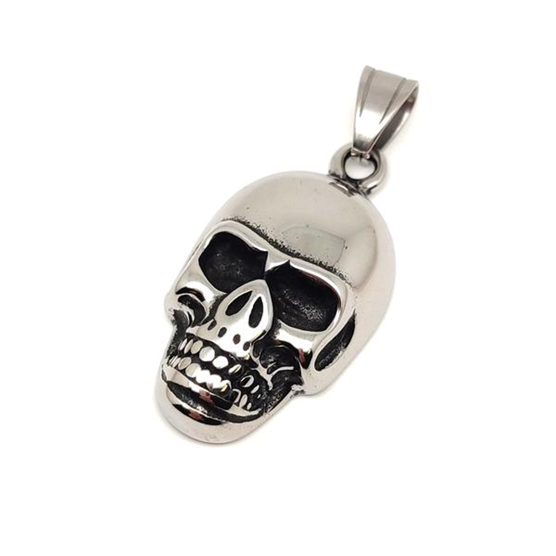 Medál acél koponya 3,5cm - ékszer - nyaklánc - medál - Meska.hu