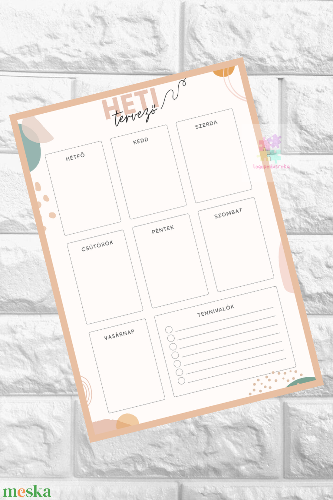 Heti tervező 1.  - művészet - grafika & illusztráció - digitális - Meska.hu