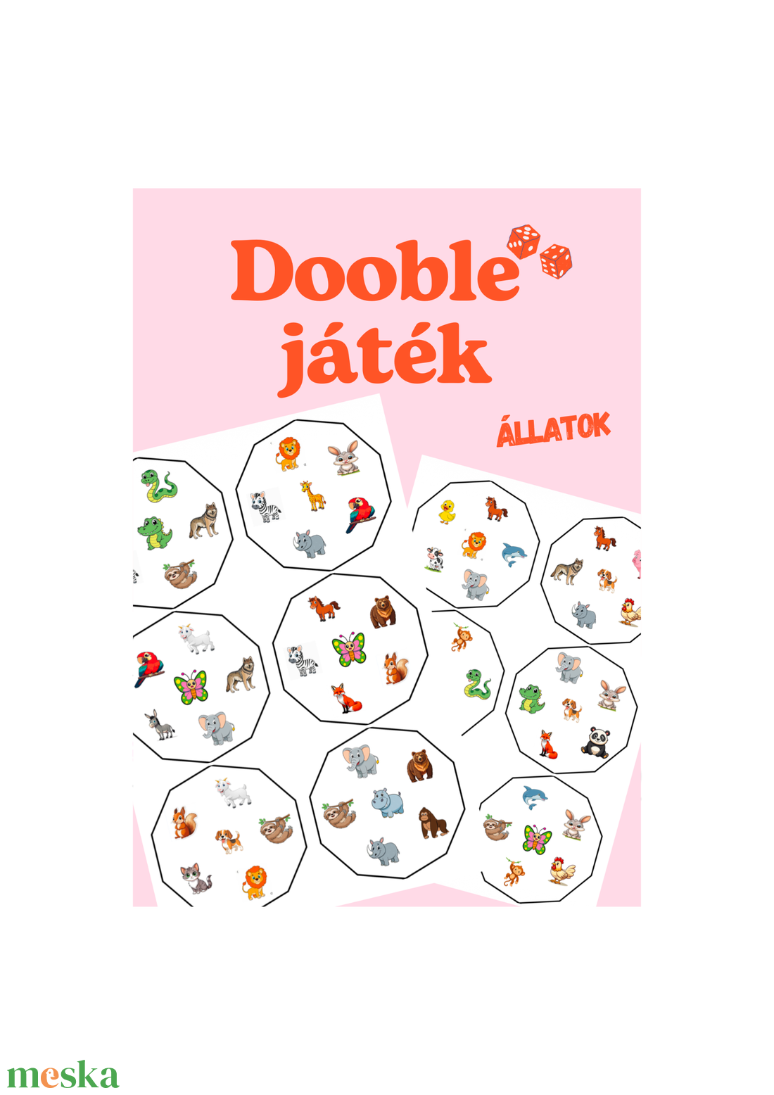 Dooble játék - állatok - játék & sport - készségfejlesztő és logikai játék - logikai játékok - Meska.hu