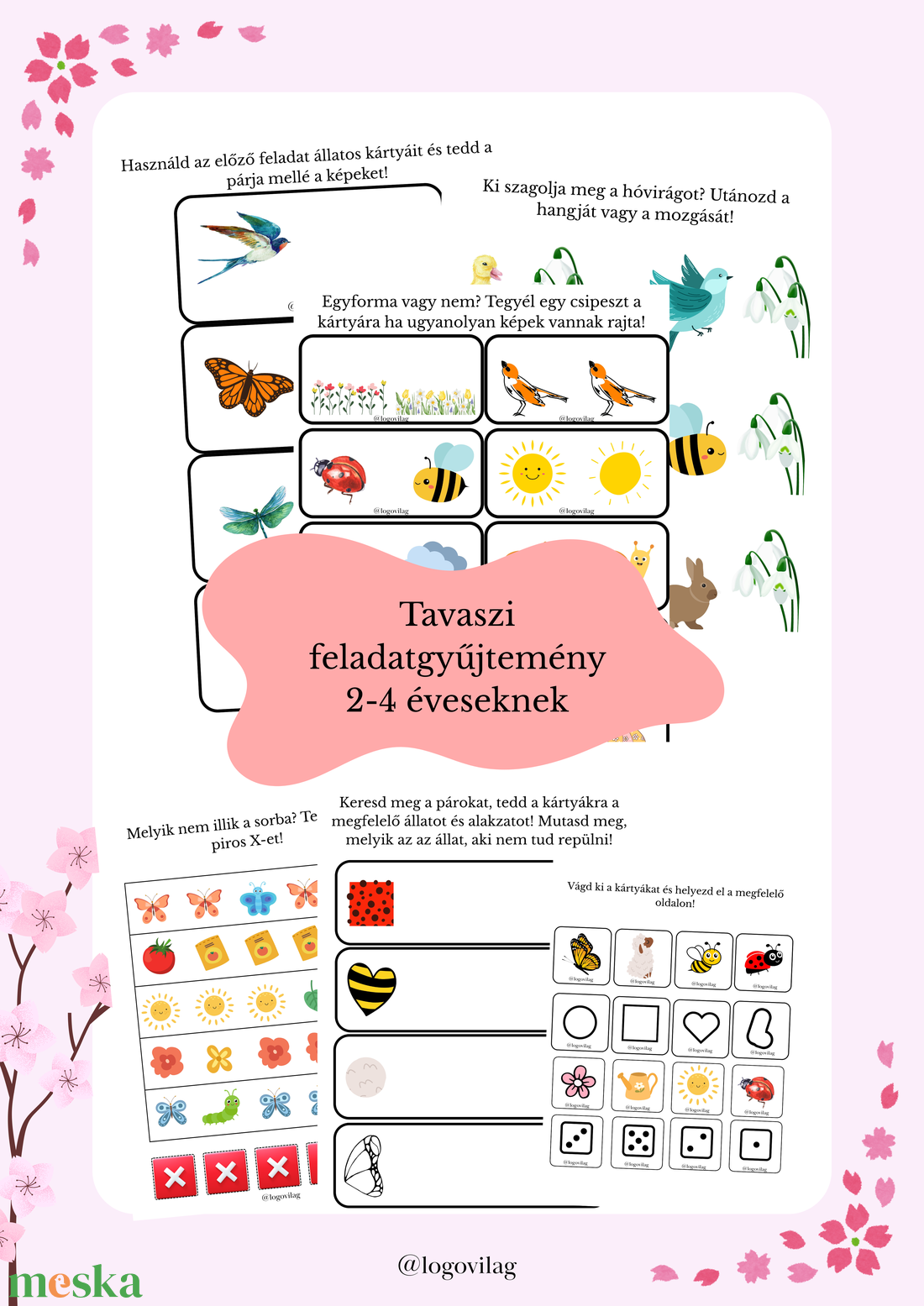 Tavaszváró feladatgyűjtemény - játék & sport - készségfejlesztő és logikai játék - oktató játékok - Meska.hu Tavaszváró feladatgyűjtemény - játék & sport - készségfejlesztő és logikai játék - oktató játékok - Meska.hu