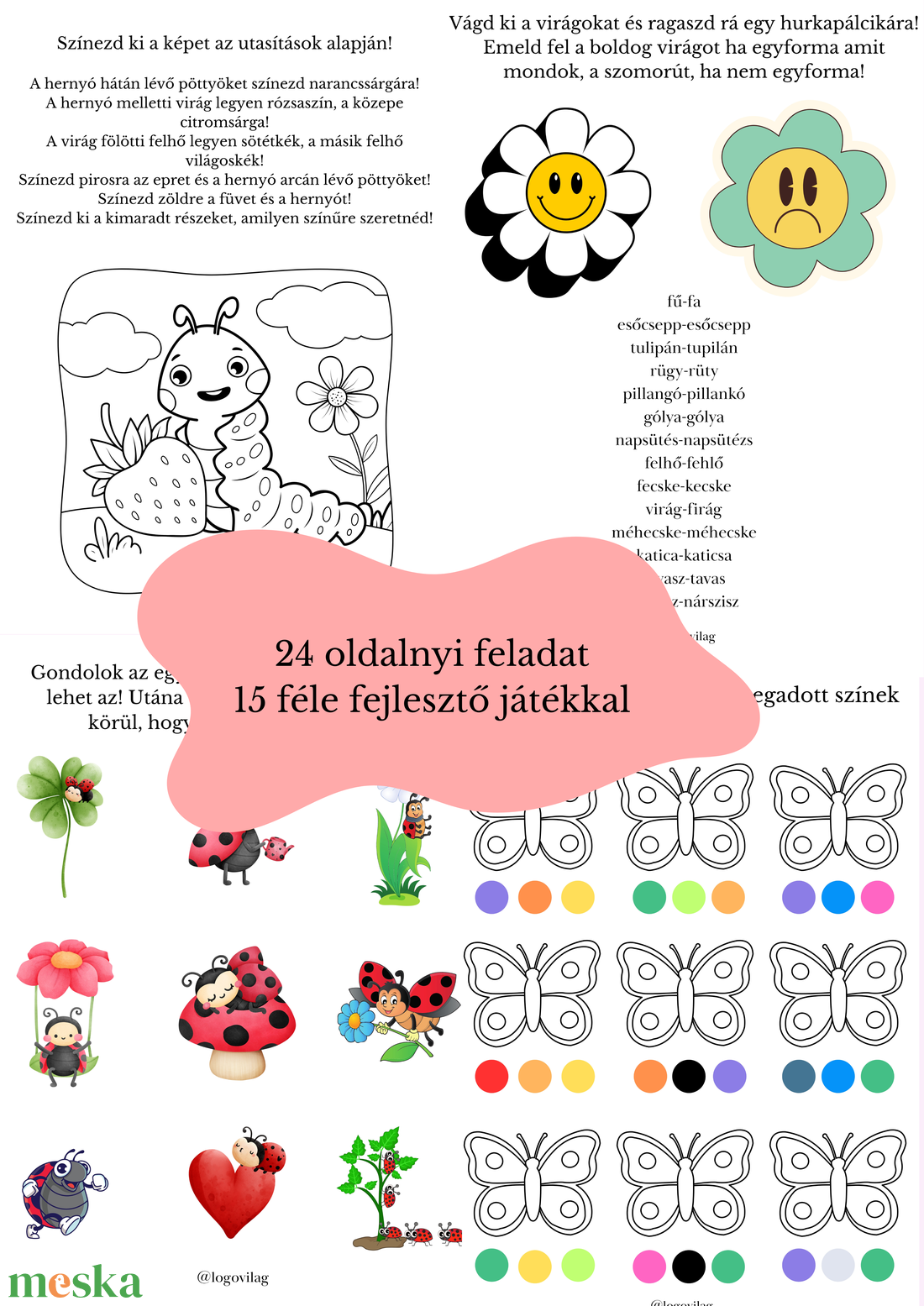 Tavaszi feladatgyűjtemény 4-7 éveseknek - játék & sport - készségfejlesztő és logikai játék - oktató játékok - Meska.hu Tavaszi feladatgyűjtemény 4-7 éveseknek - játék & sport - készségfejlesztő és logikai játék - oktató játékok - Meska.hu