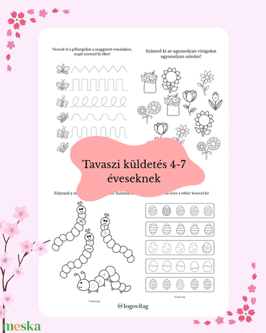 Tavaszi küldetések - játék & sport - készségfejlesztő és logikai játék - oktató játékok - Meska.hu Tavaszi küldetések - játék & sport - készségfejlesztő és logikai játék - oktató játékok - Meska.hu