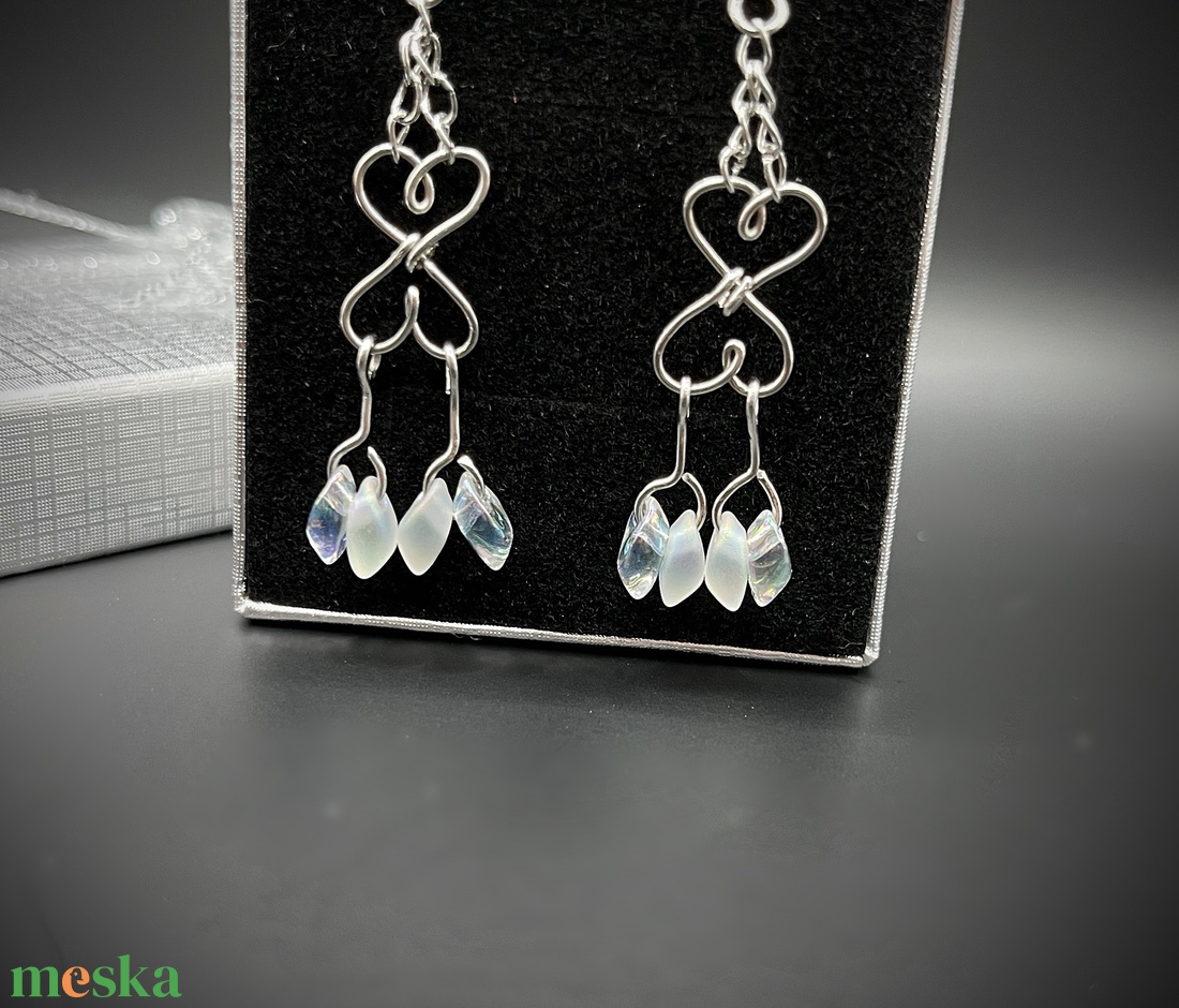 Miyuki gyöngy fülbevaló  - ékszer - fülbevaló - lógó fülbevaló - Meska.hu