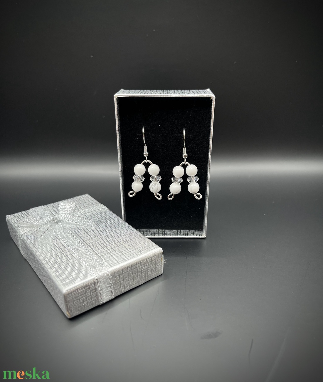 Howlit fülbevaló  - ékszer - fülbevaló - lógó fülbevaló - Meska.hu