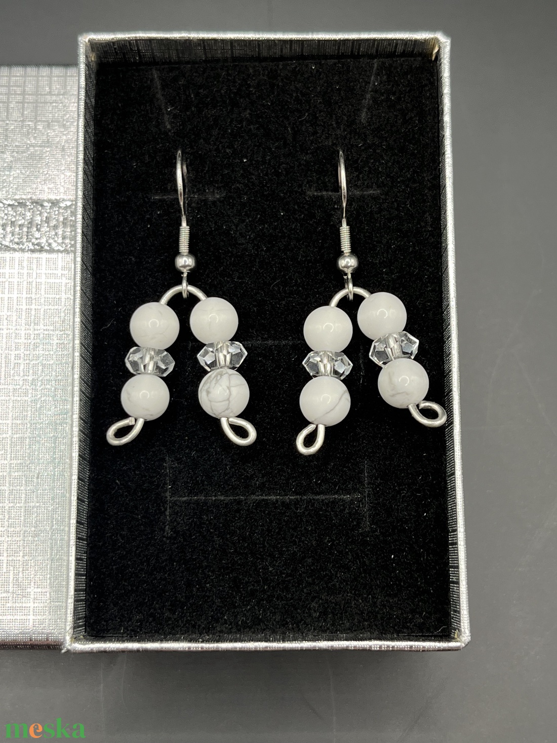 Howlit fülbevaló  - ékszer - fülbevaló - lógó fülbevaló - Meska.hu