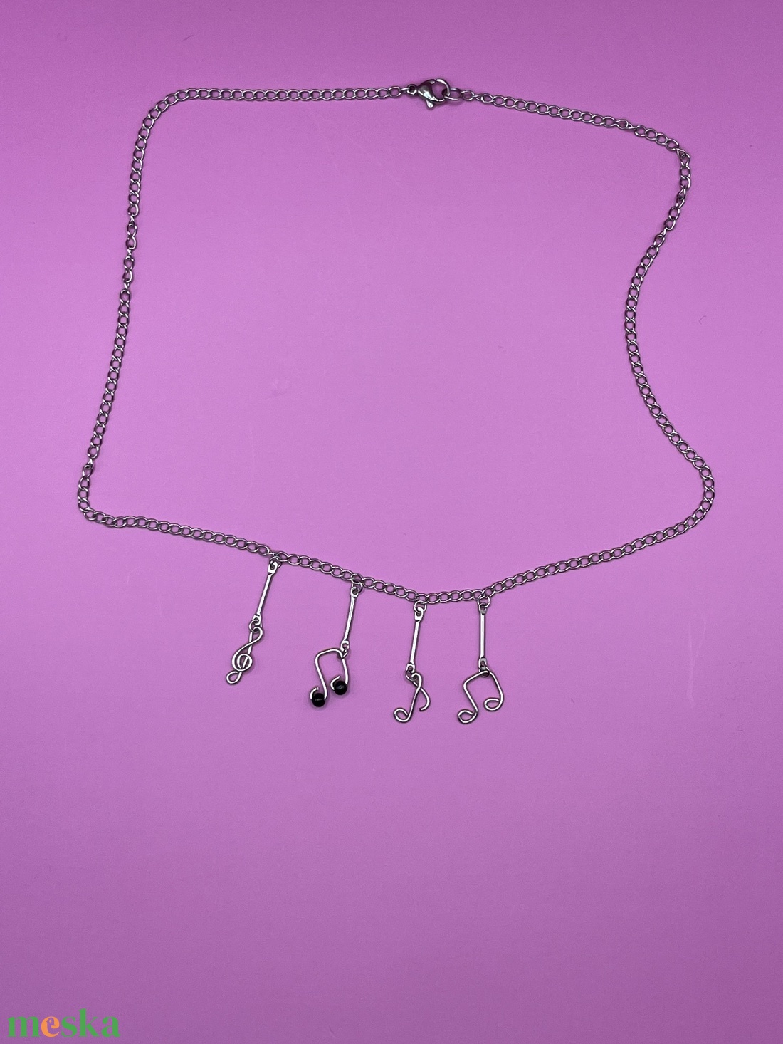 Hangjegy nyaklánc  - ékszer - nyaklánc - medálos nyaklánc - Meska.hu