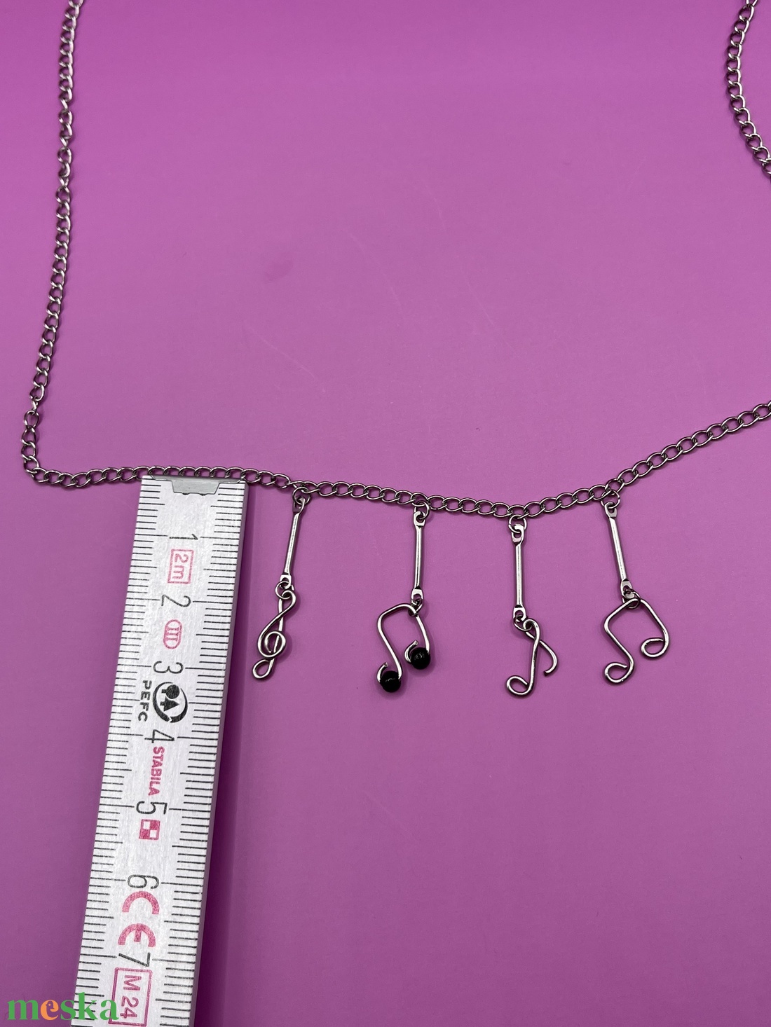 Hangjegy nyaklánc  - ékszer - nyaklánc - medálos nyaklánc - Meska.hu
