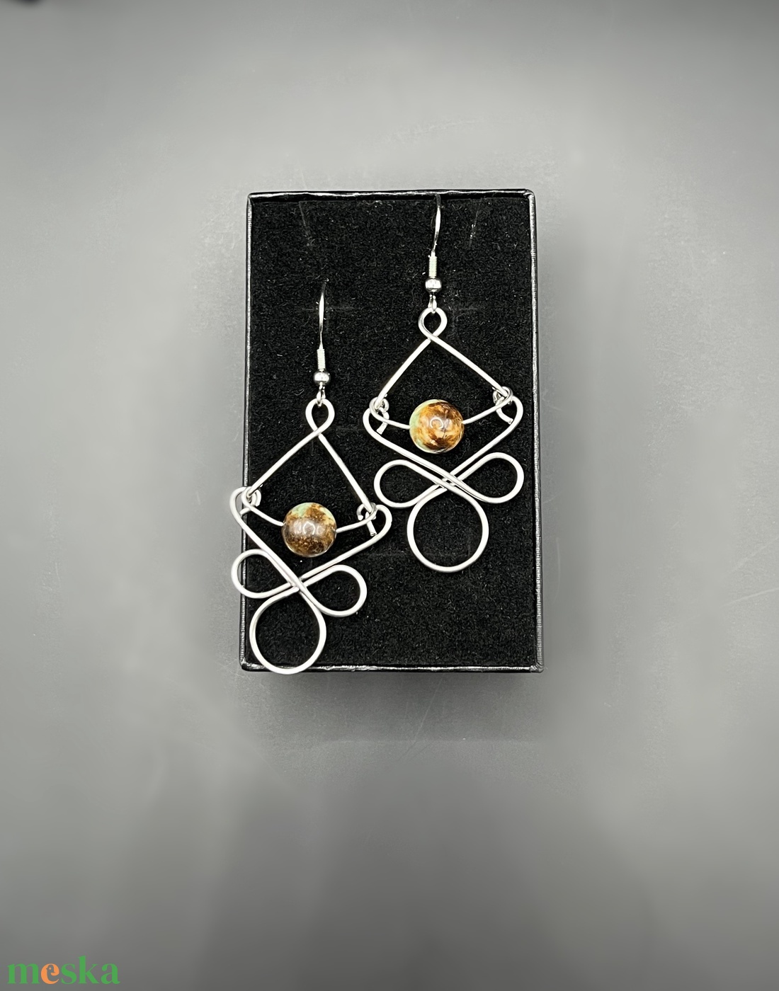 Opál fülbevaló  - ékszer - fülbevaló - lógó fülbevaló - Meska.hu