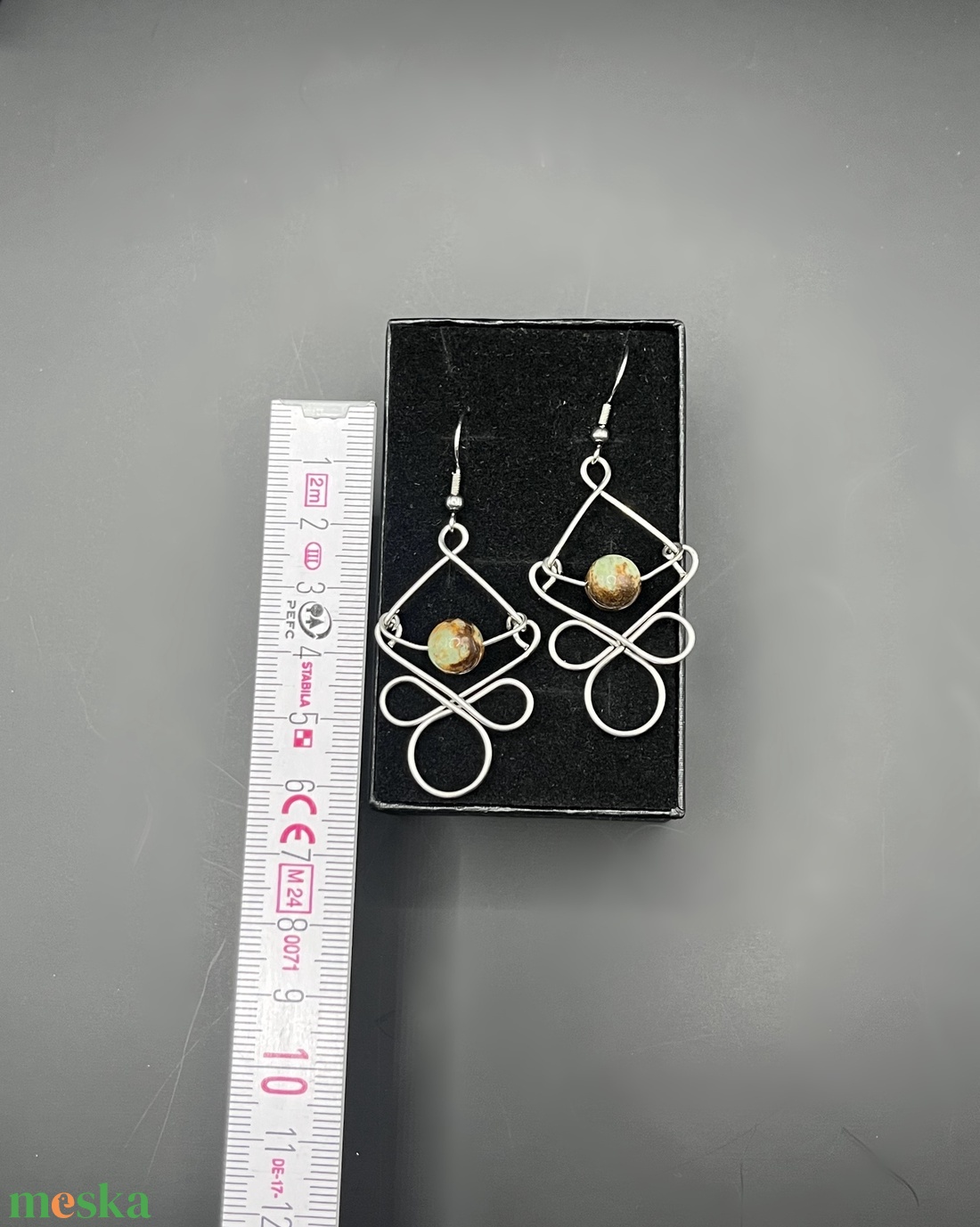 Opál fülbevaló  - ékszer - fülbevaló - lógó fülbevaló - Meska.hu