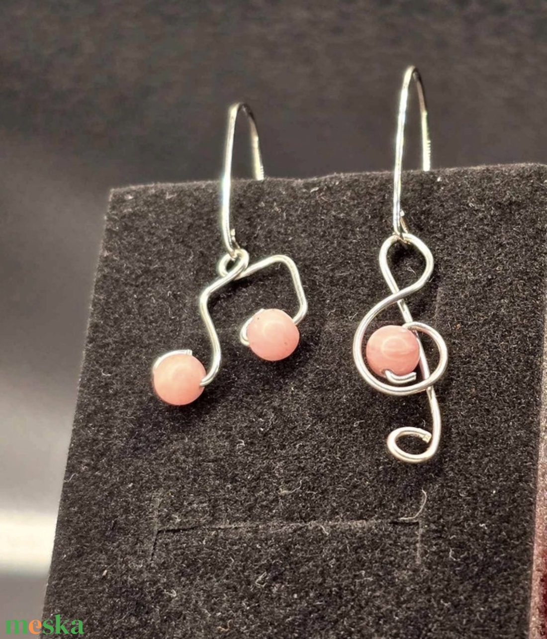 Hangjegy fülbevaló  - ékszer - fülbevaló - lógó fülbevaló - Meska.hu
