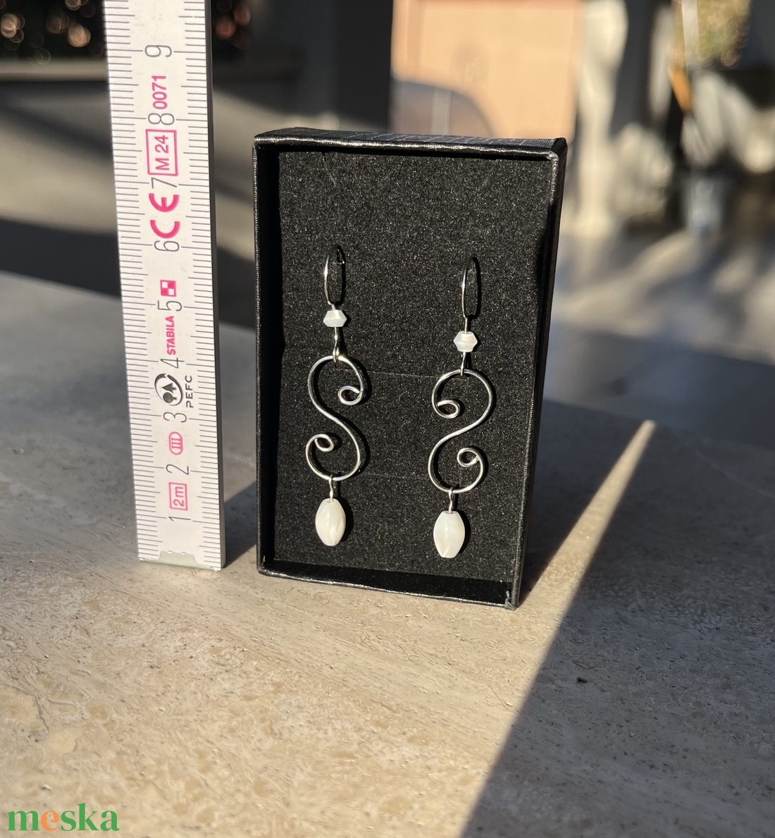 /Gyöngyház fülbevaló  - ékszer - fülbevaló - lógó fülbevaló - Meska.hu