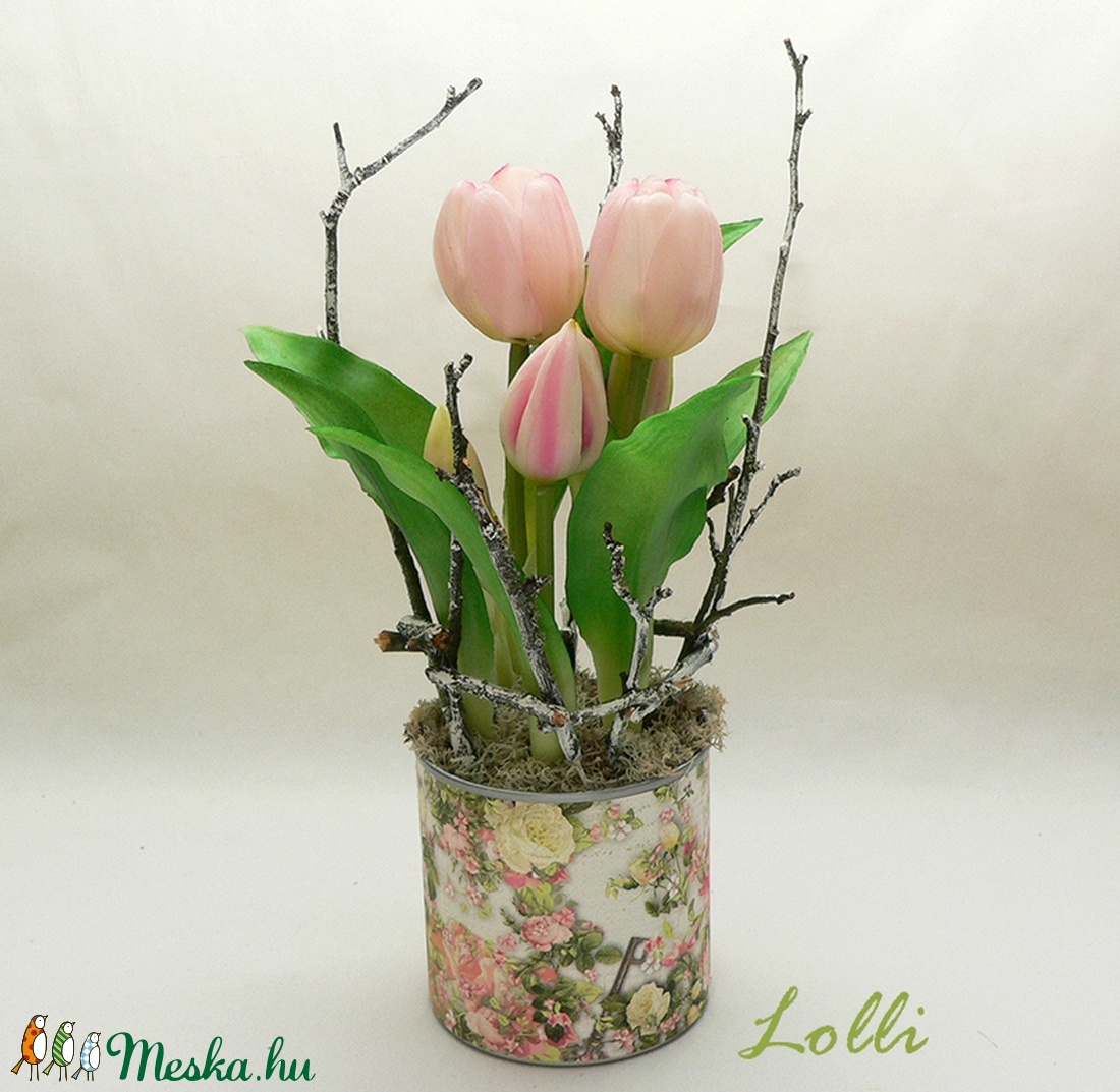 Cserepes élethű tulipán - otthon & életmód - dekoráció - Meska.hu
