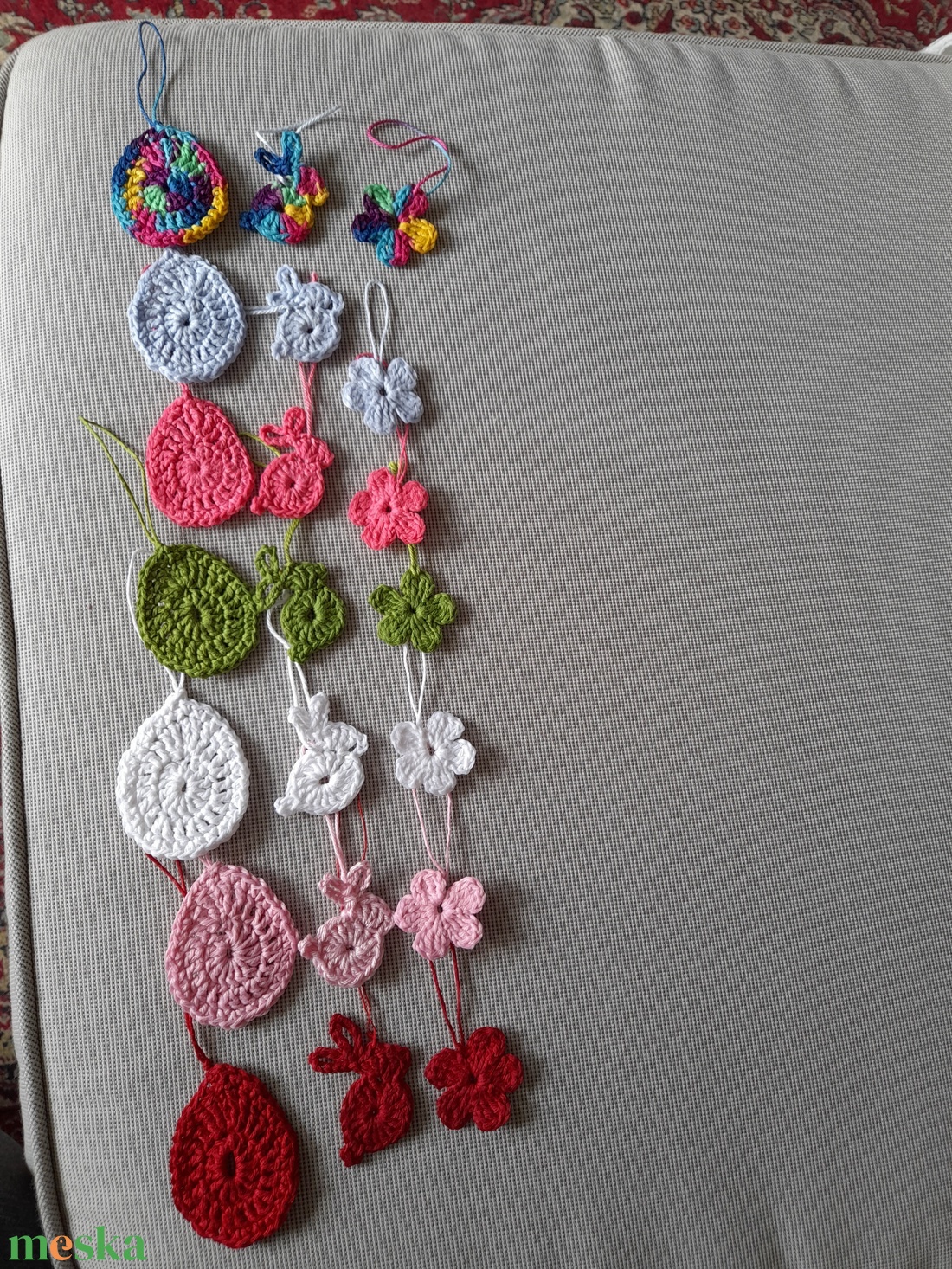 Húsvéti horgolt dekor - otthon & életmód - dekoráció - asztal és polc dekoráció - asztal és polc dekoráció - Meska.hu