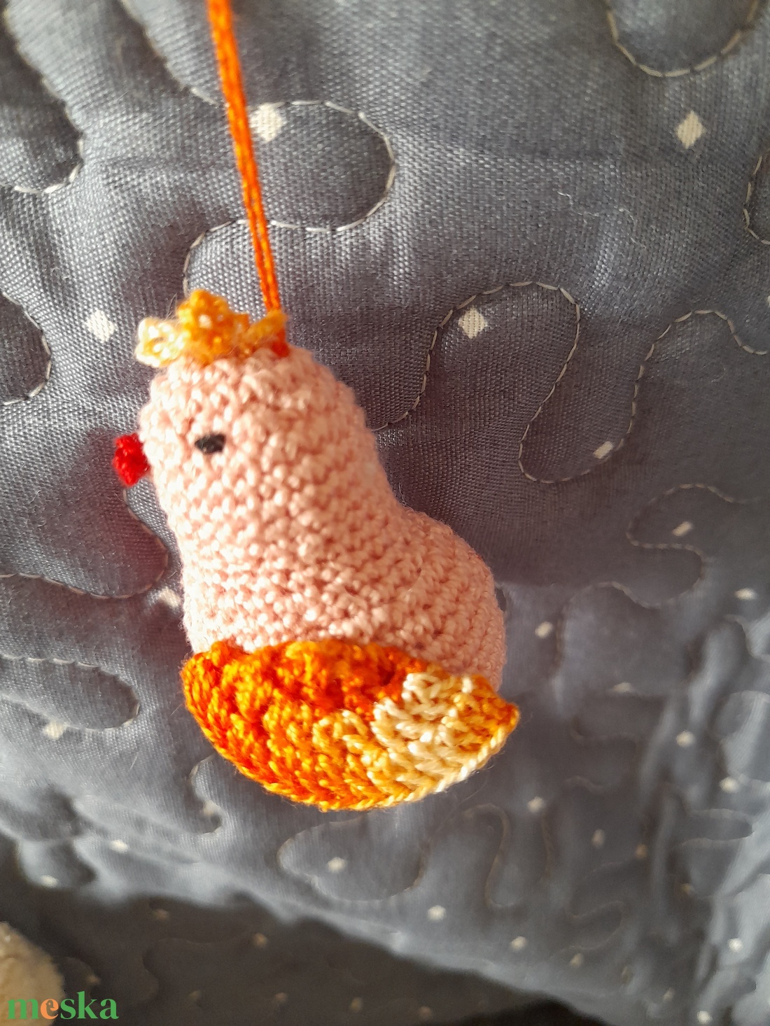 Mini madárka, horgolt - táska & tok - kulcstartó & táskadísz - táskadísz - Meska.hu