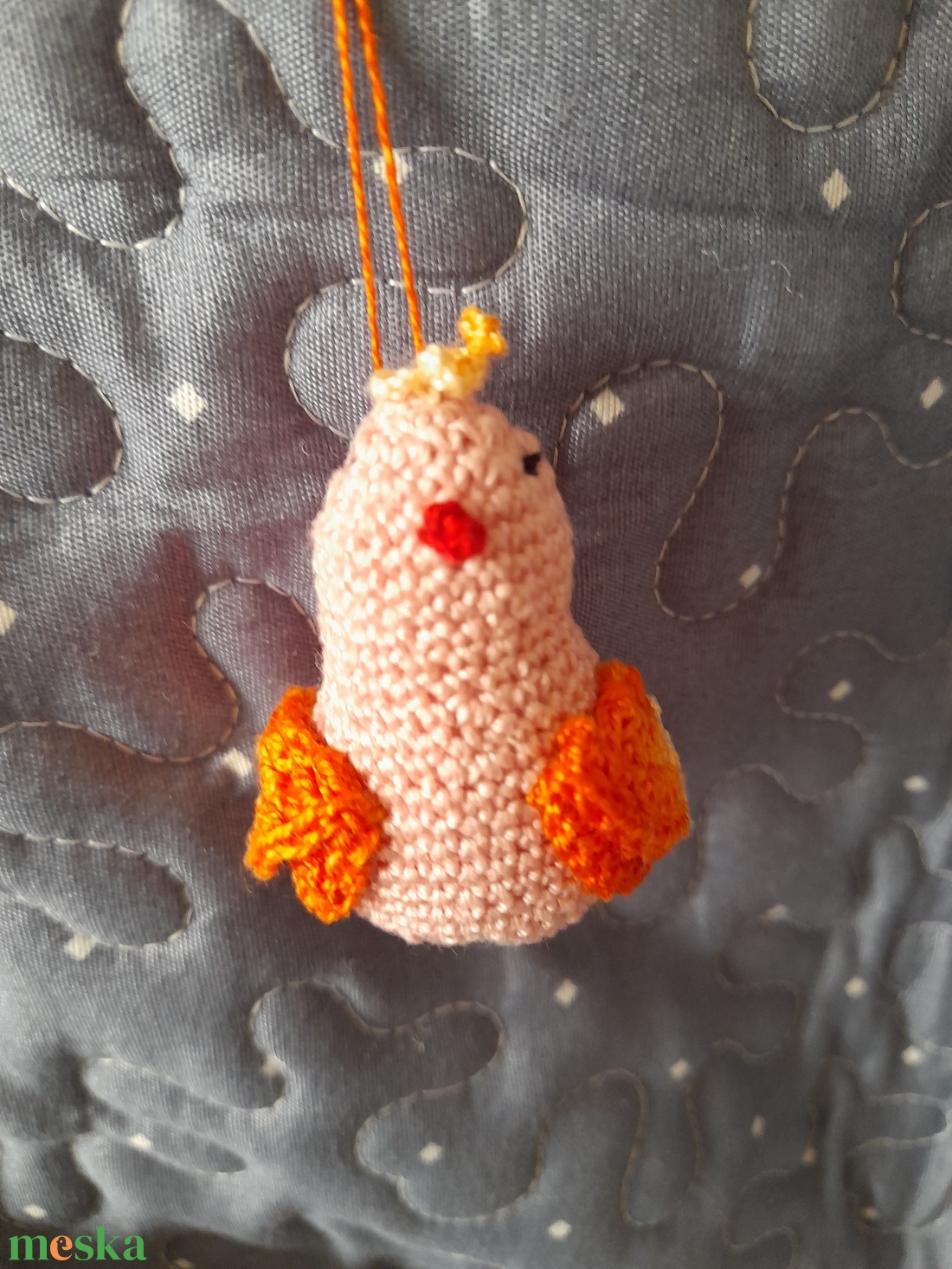 Mini madárka, horgolt - táska & tok - kulcstartó & táskadísz - táskadísz - Meska.hu