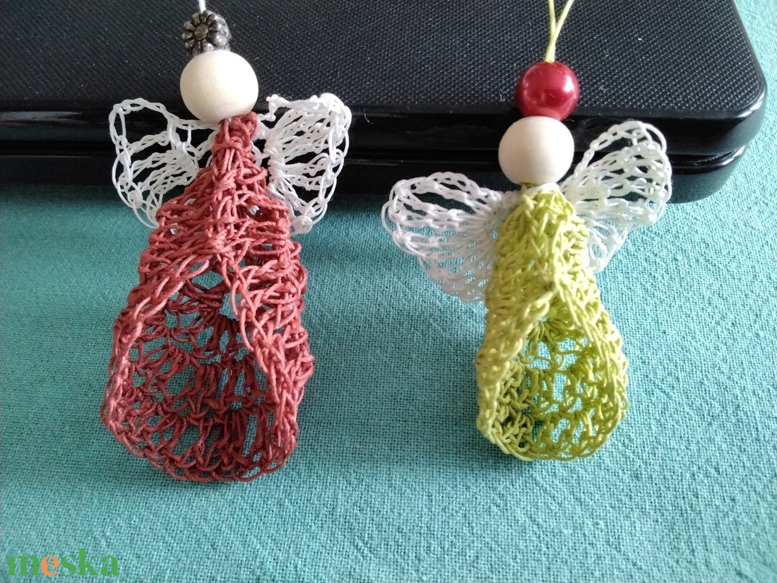 Karácsonyi angyalkák - karácsony - karácsonyi lakásdekoráció - karácsonyfa, grincsfa - Meska.hu