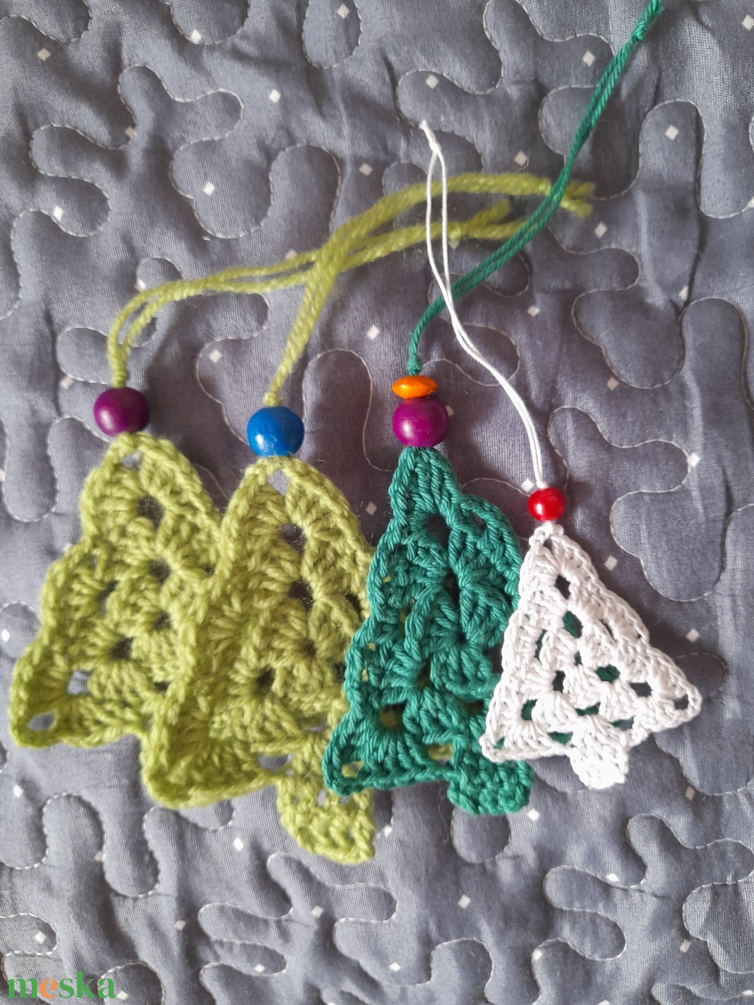 Horgolt ???? karácsonyfák - karácsony - karácsonyi lakásdekoráció - karácsonyfa, grincsfa - Meska.hu