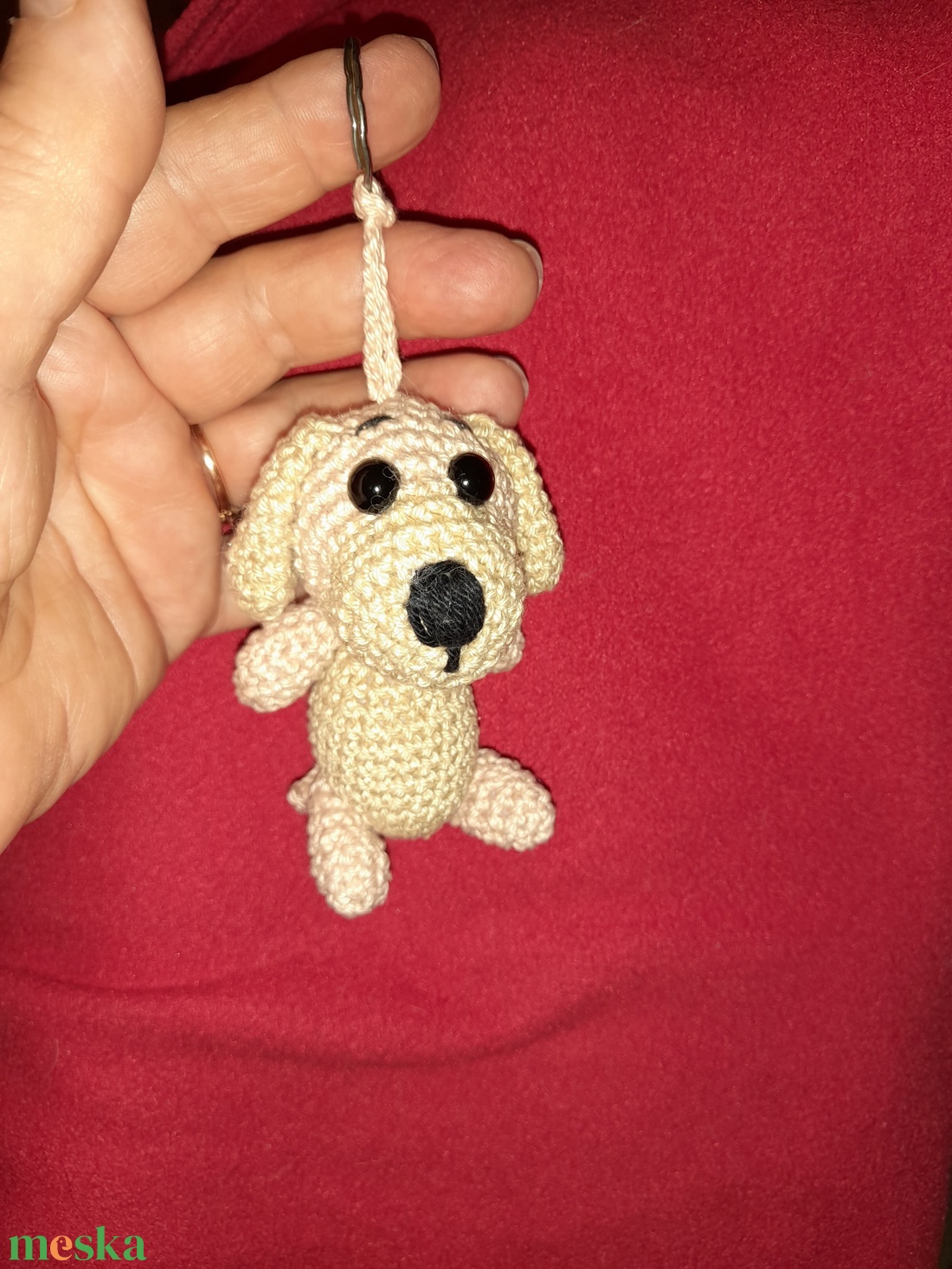 Horgolt kutyusok, kulcstartó  - játék & sport - plüssállat & játékfigura - béka - Meska.hu