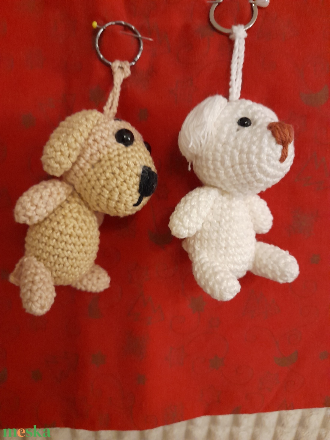 Horgolt kutyusok, kulcstartó  - játék & sport - plüssállat & játékfigura - béka - Meska.hu