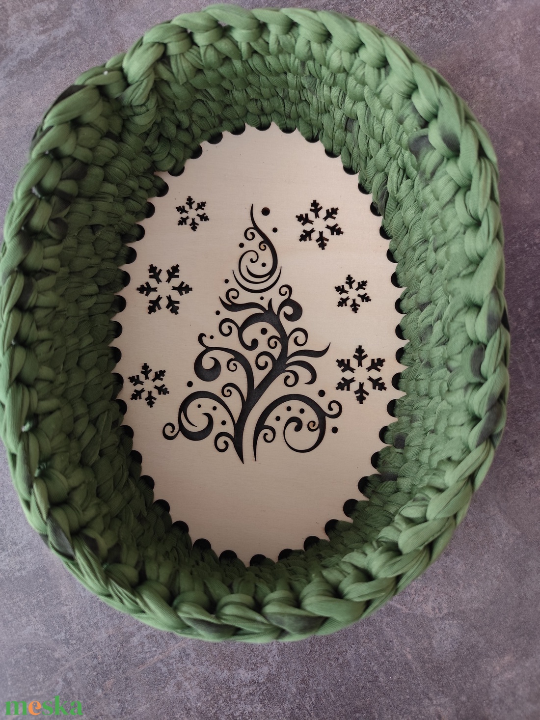 Karácsonyi kosárka  - otthon & életmód - tárolás & rendszerezés - tárolókosár - Meska.hu