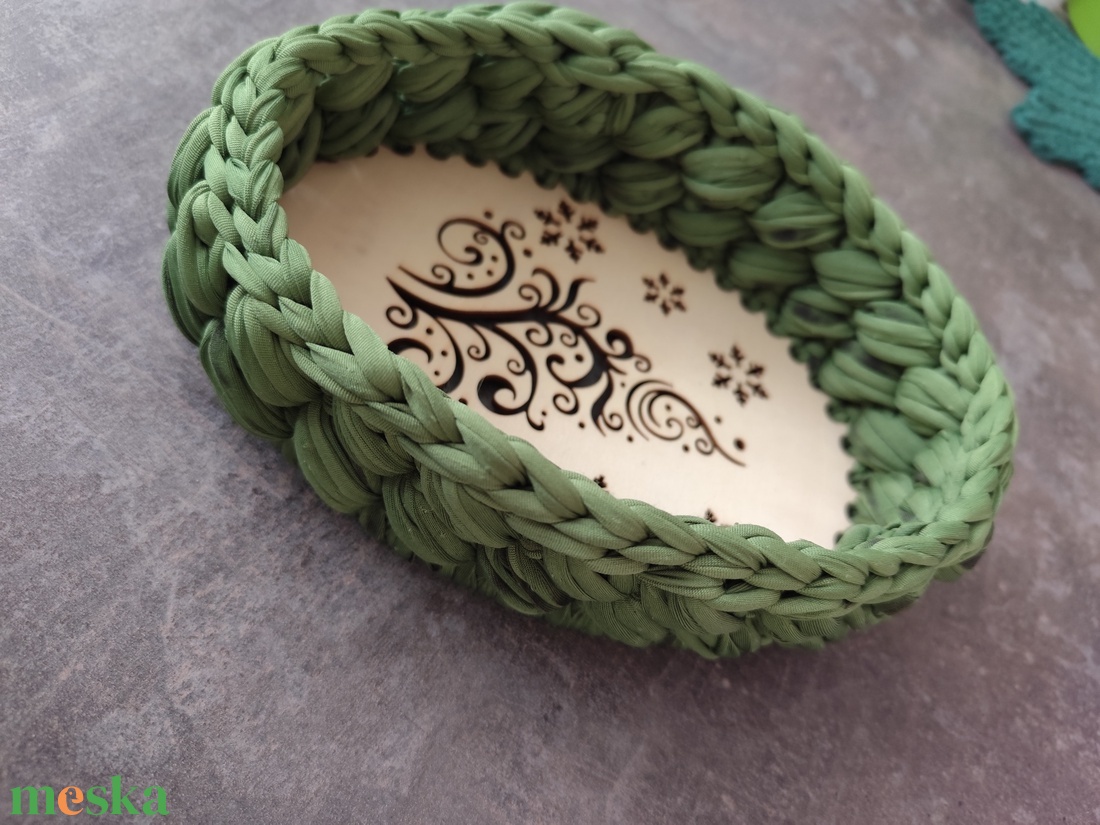 Karácsonyi kosárka  - otthon & életmód - tárolás & rendszerezés - tárolókosár - Meska.hu