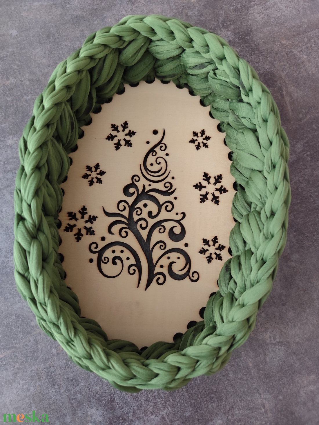 Karácsonyi kosárka  - otthon & életmód - tárolás & rendszerezés - tárolókosár - Meska.hu