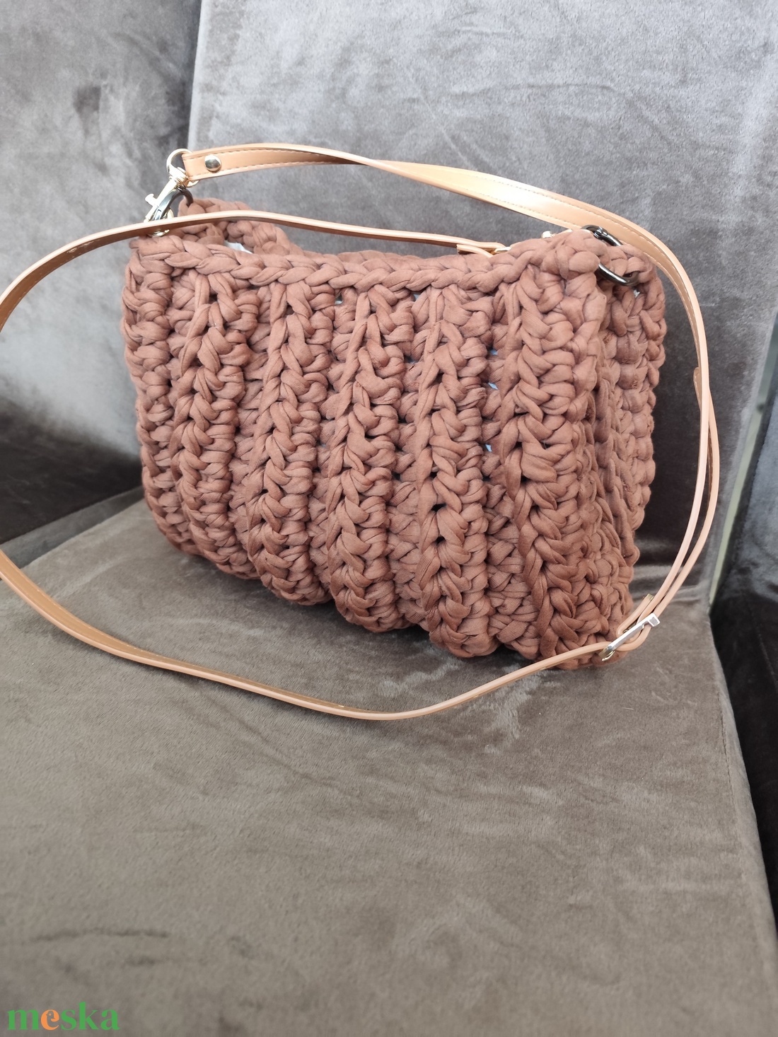 Horgolt oldaltáska  - táska & tok - kézitáska & válltáska - válltáska - Meska.hu