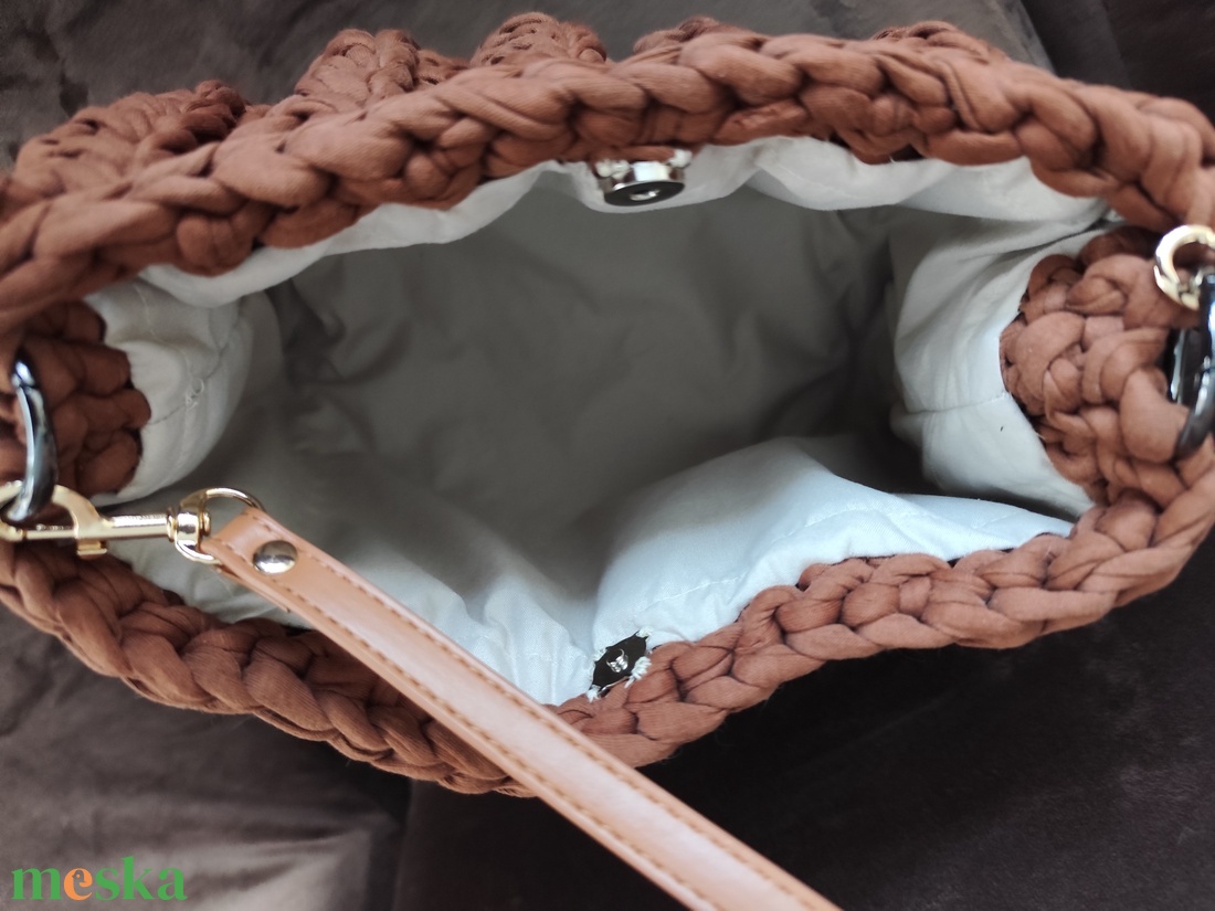 Horgolt oldaltáska  - táska & tok - kézitáska & válltáska - válltáska - Meska.hu