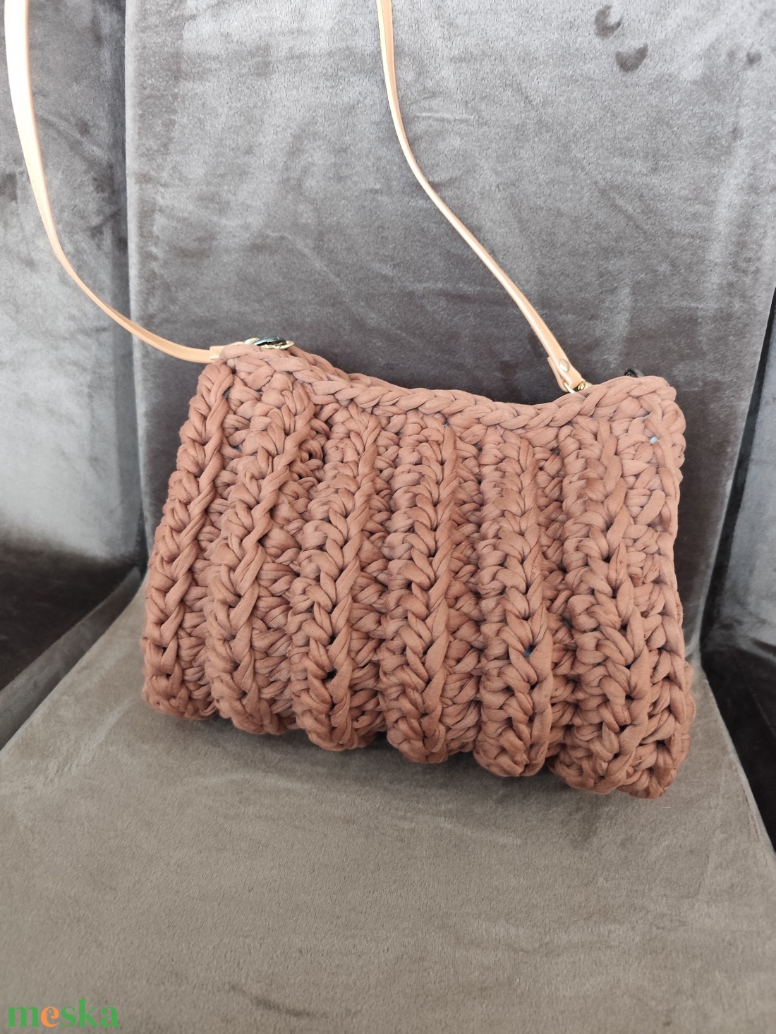 Horgolt oldaltáska  - táska & tok - kézitáska & válltáska - válltáska - Meska.hu