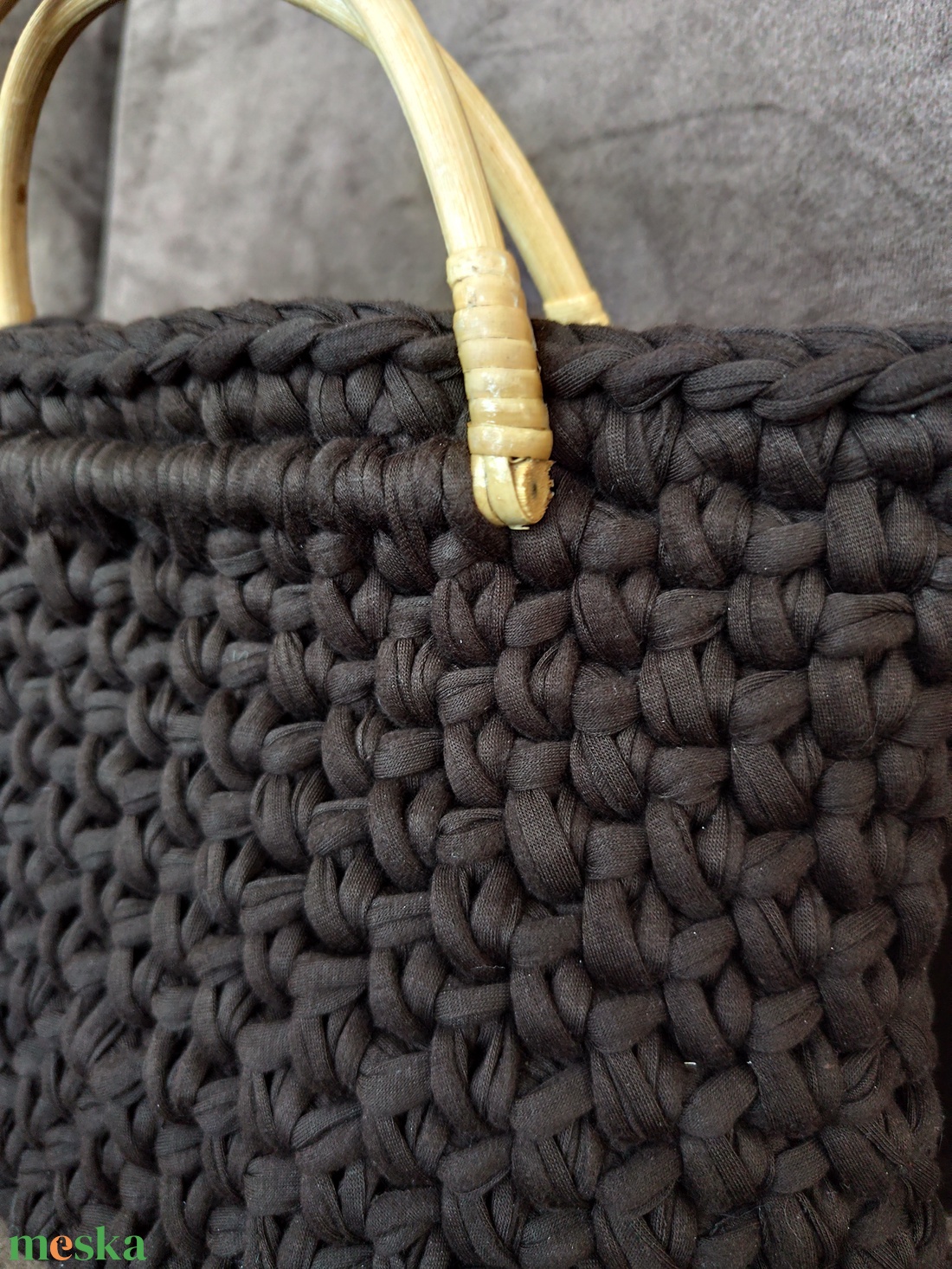 Barna horgolt kézitáska  - táska & tok - kézitáska & válltáska - kézitáska - Meska.hu