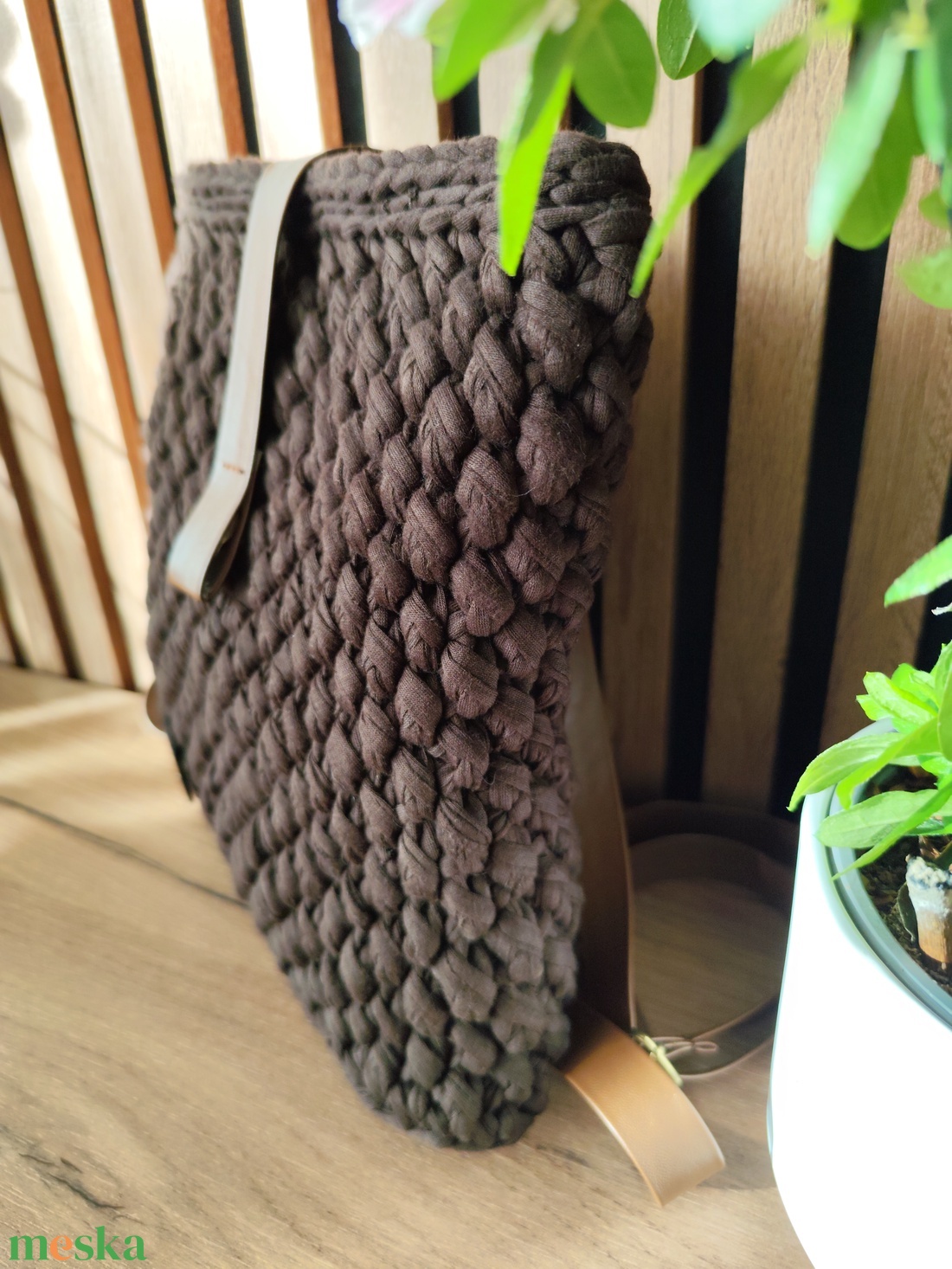 Horgolt hátizsák  - táska & tok - hátizsák - kishátizsák - Meska.hu