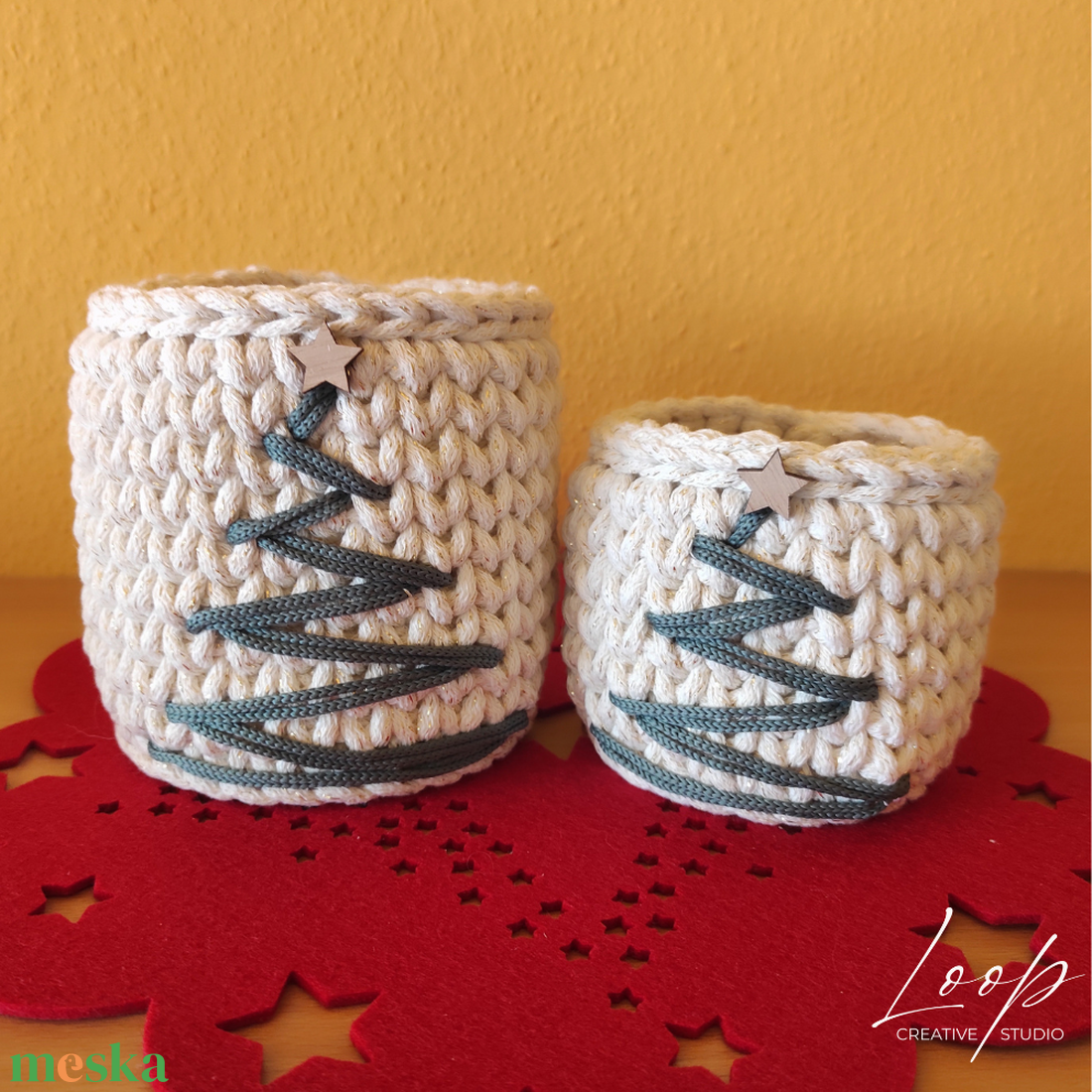 Horgolt karácsonyi kosár szett kézműves tároló / dekoráció - karácsony - karácsonyi lakásdekoráció - karácsonyi lakásdíszek - Meska.hu Horgolt karácsonyi kosár szett kézműves tároló / dekoráció - karácsony - karácsonyi lakásdekoráció - karácsonyi lakásdíszek - Meska.hu